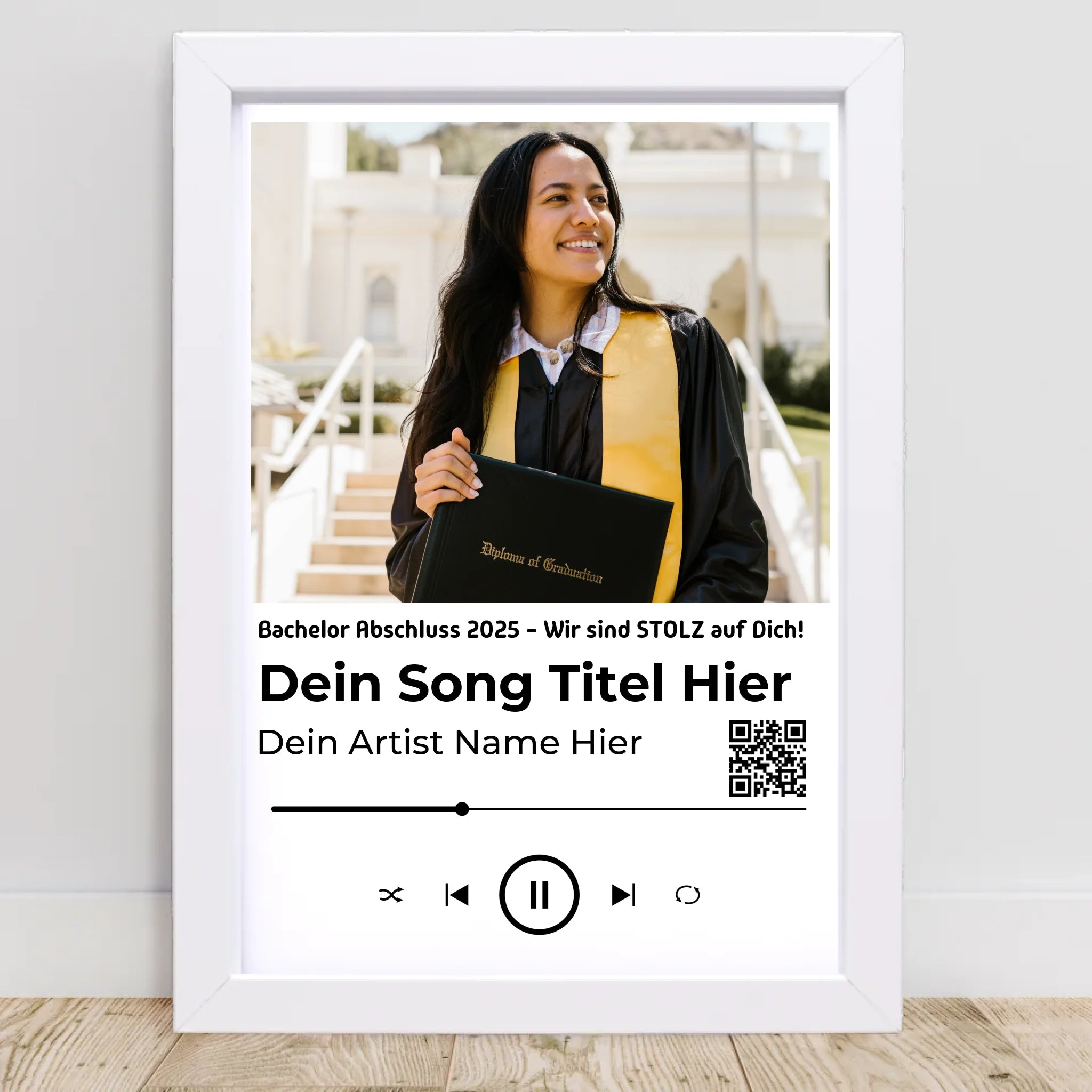 Bachelor Geschenk Musikposter Lieblingslied zum Abschluss - Cantty
