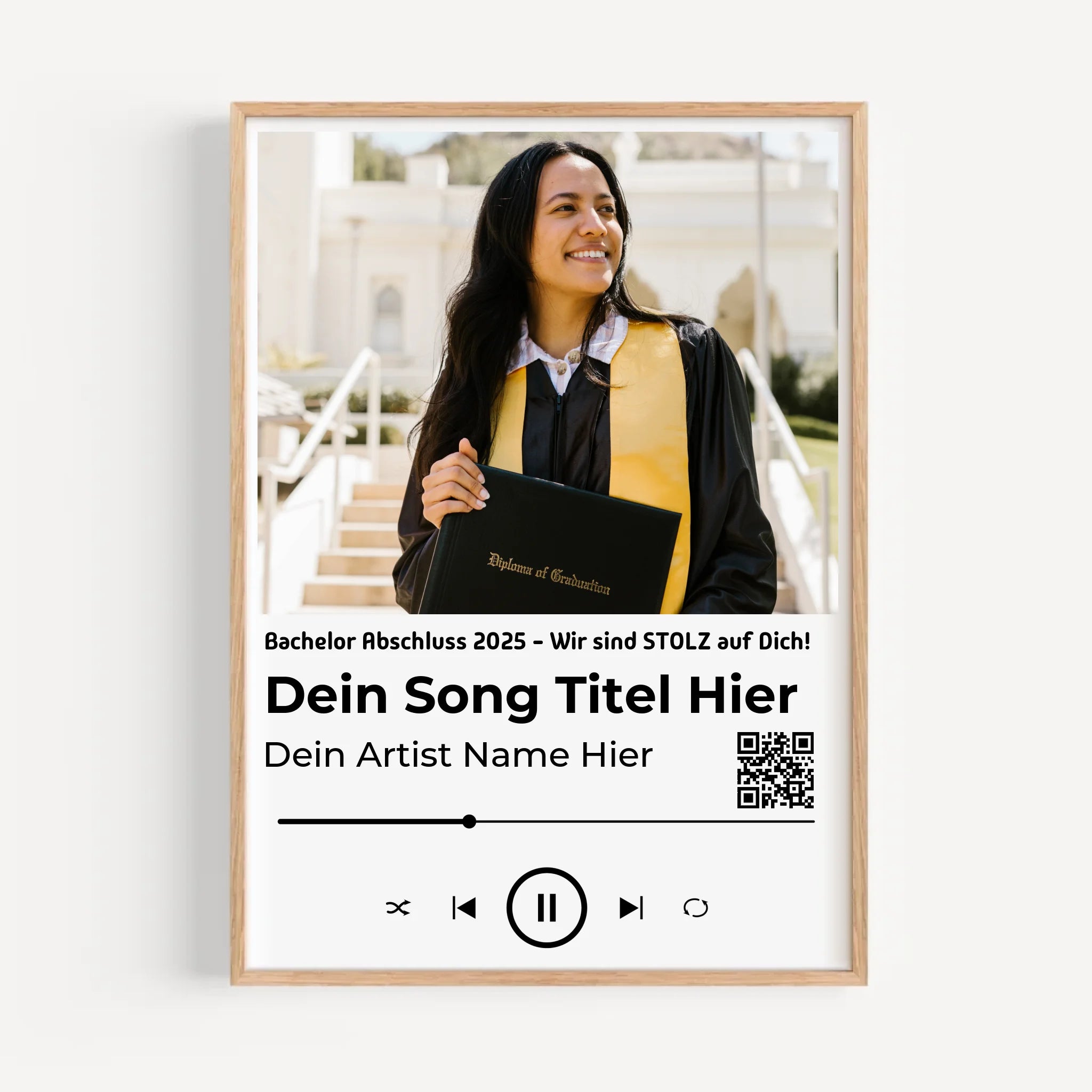 Bachelor Geschenk Musikposter Lieblingslied zum Abschluss - Cantty