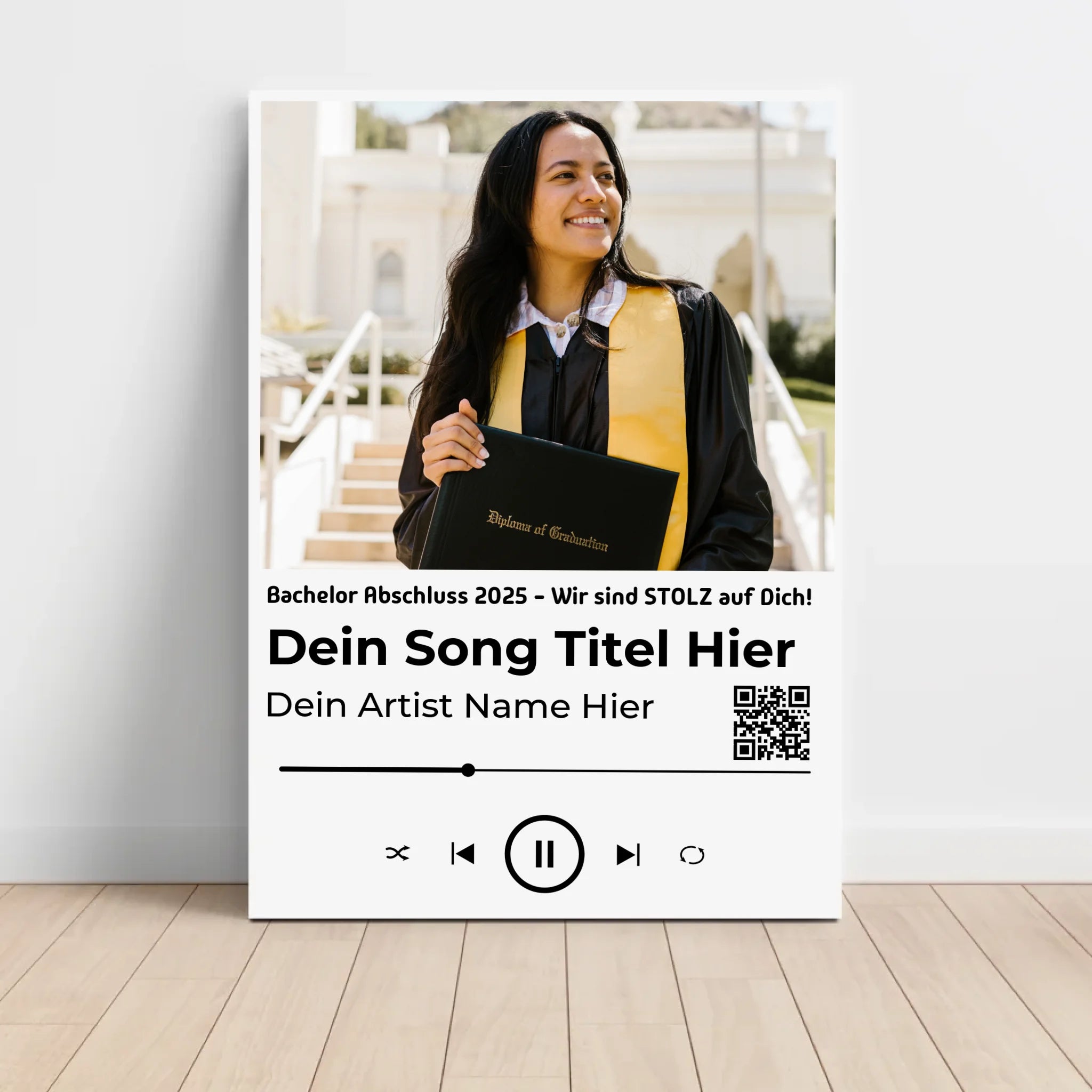 Bachelor Geschenk Musikposter Lieblingslied zum Abschluss - Cantty