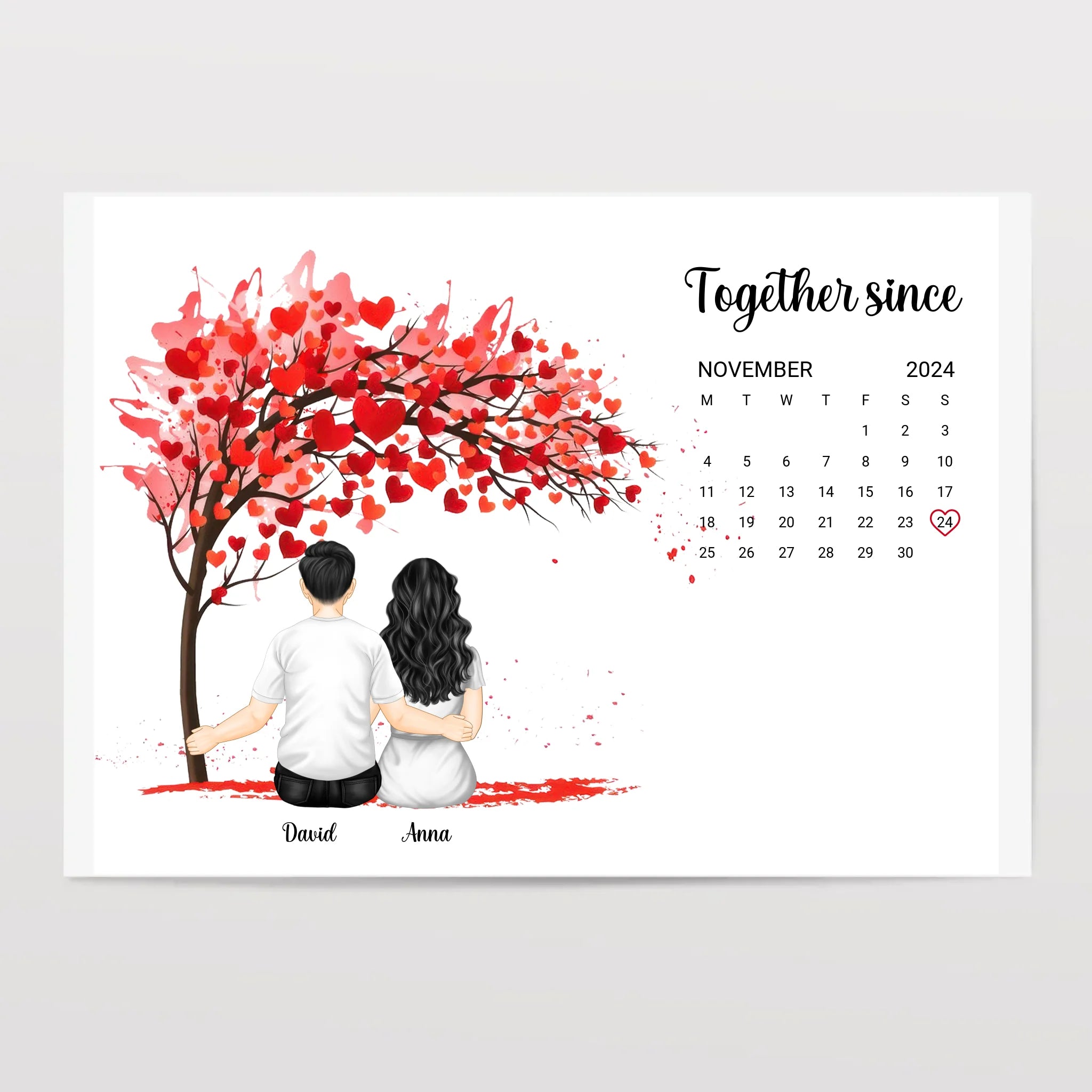 Personalisiertes Jahrestag Geschenk Poster mit Datum - Cantty