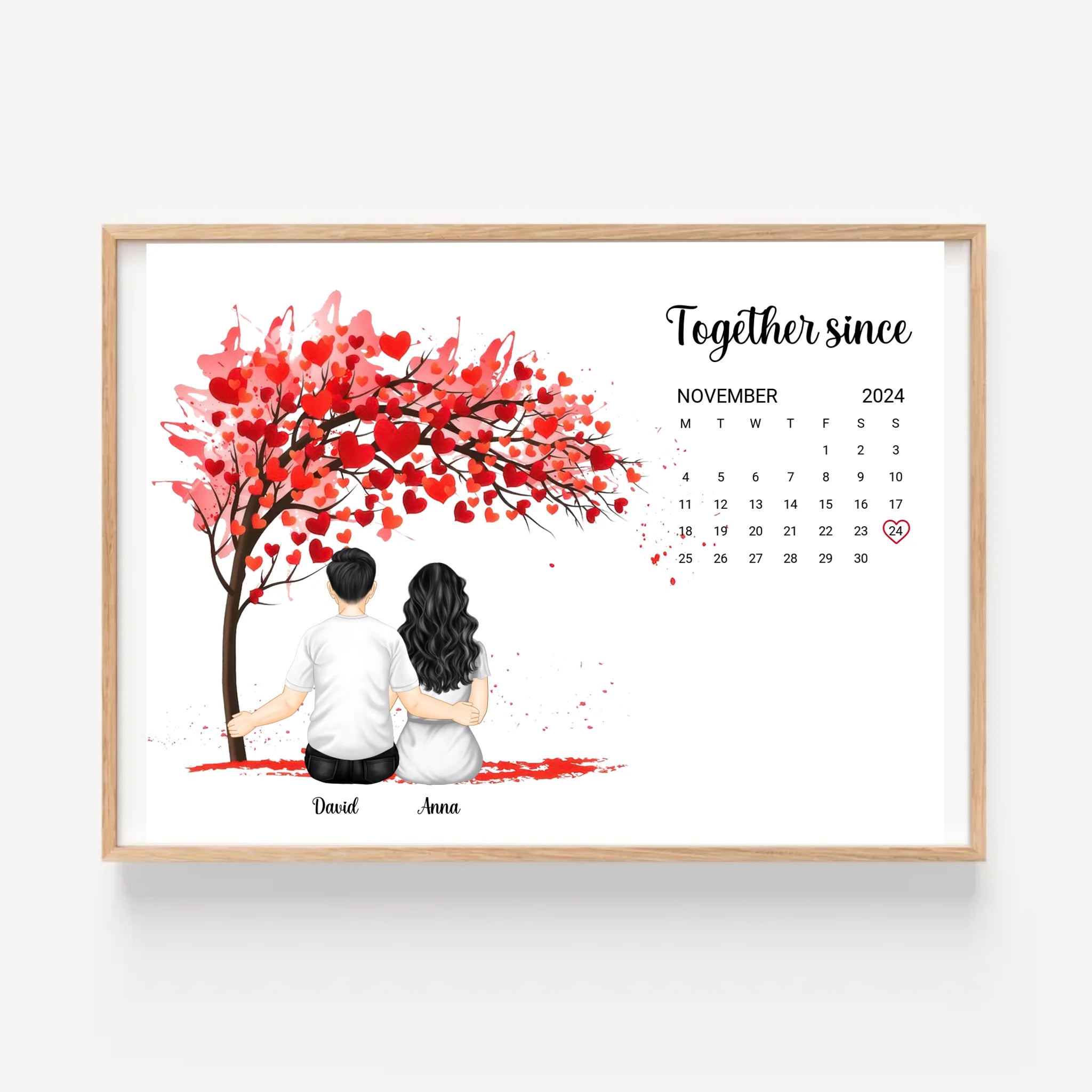 Personalisiertes Jahrestag Geschenk Poster mit Datum - Cantty