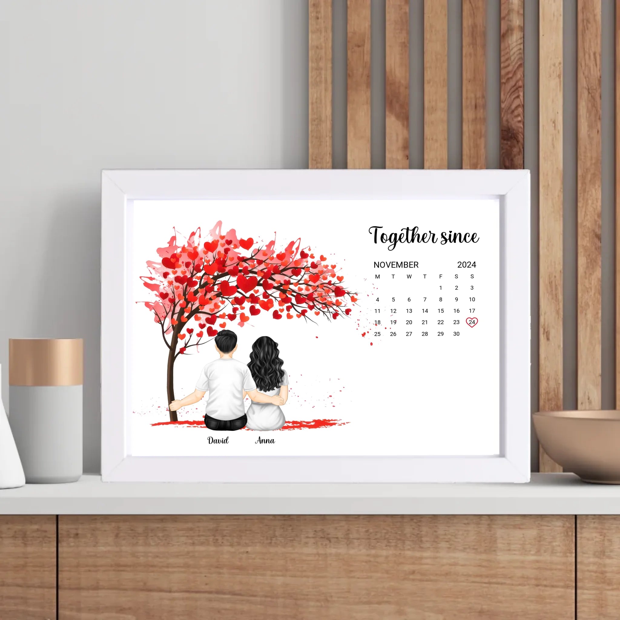 Personalisiertes Jahrestag Geschenk Poster mit Datum - Cantty