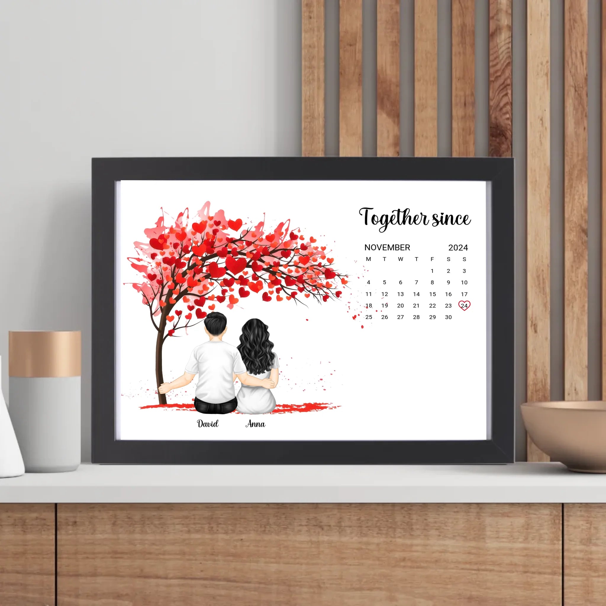 Personalisiertes Jahrestag Geschenk Poster mit Datum - Cantty