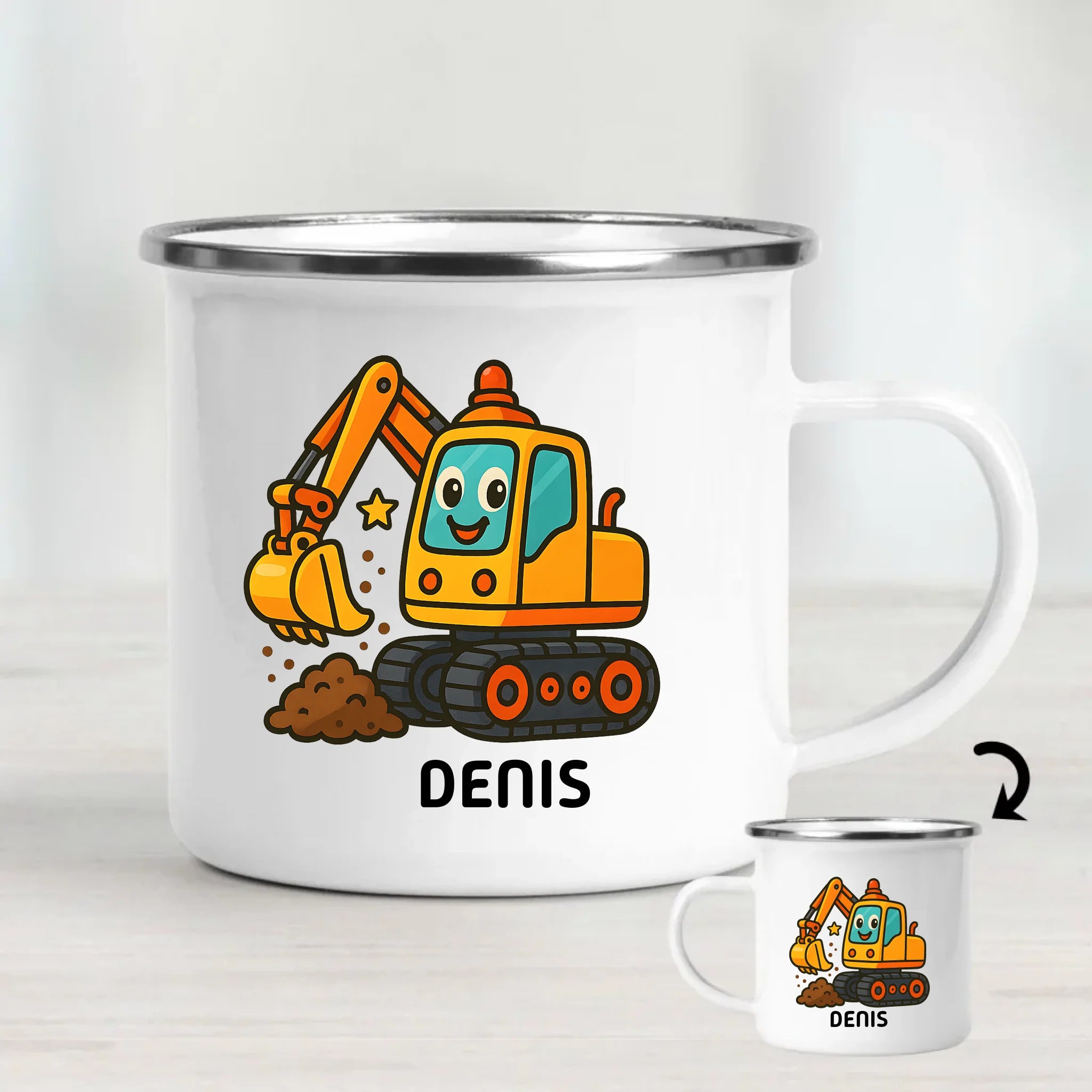 Bagger Kind Tasse mit Name - Cantty