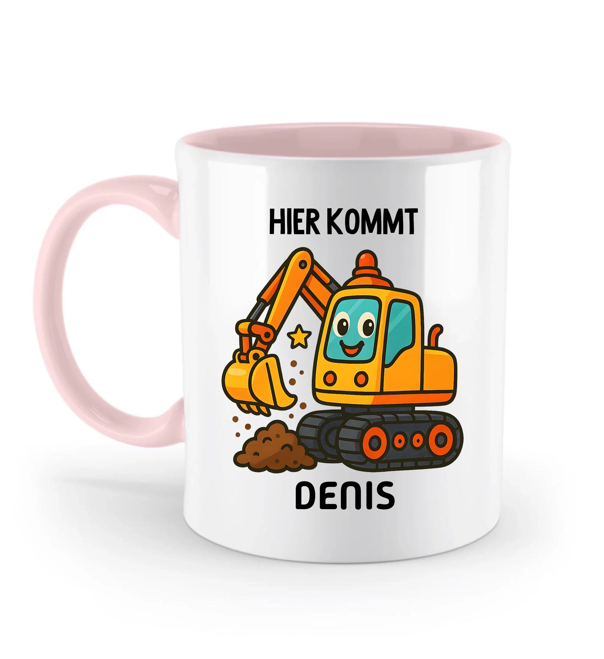 Kindertasse Junge Bagger Geschenk mit Name personalisiert - Cantty