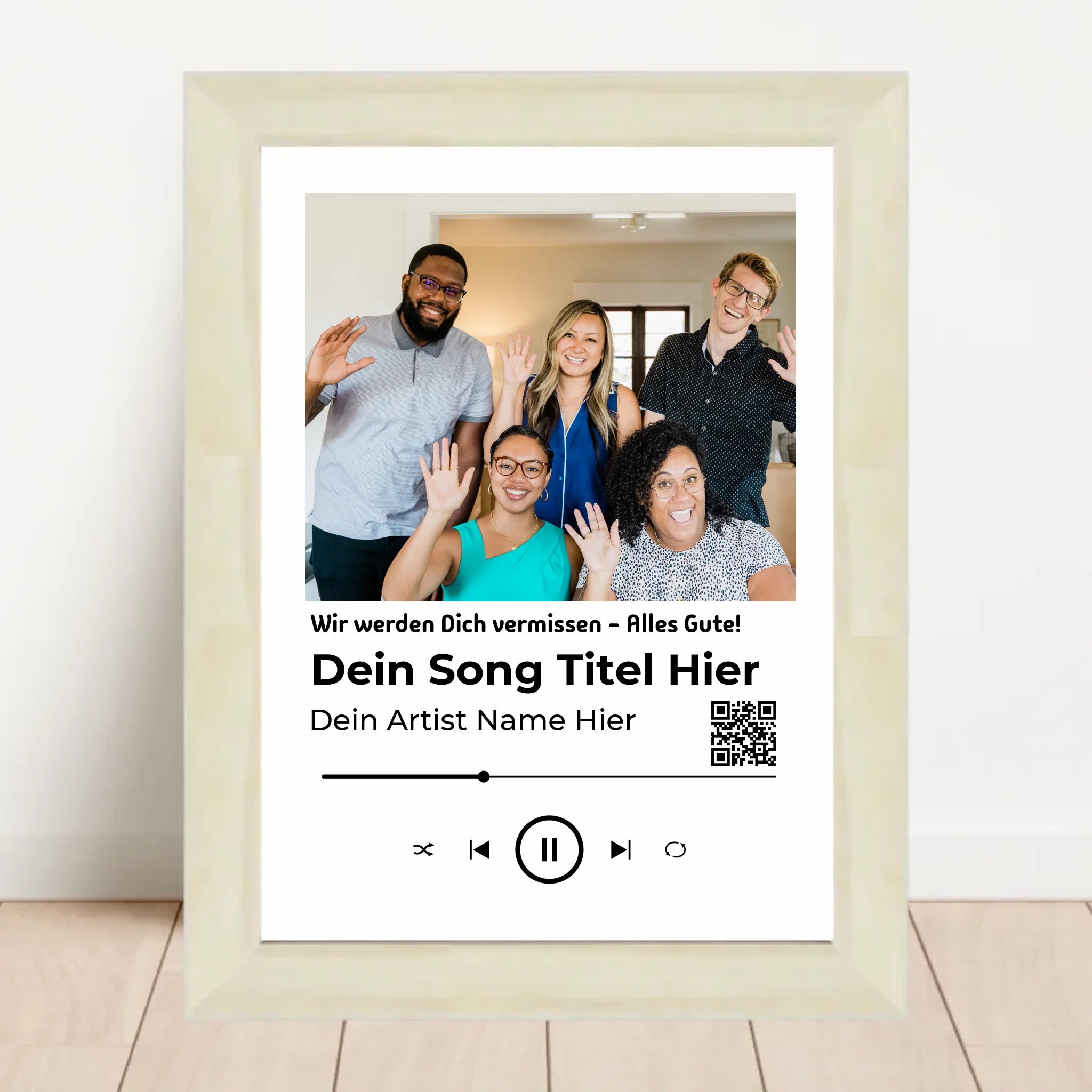 Kollege Abschied Geschenk Musikposter mit Foto - Cantty
