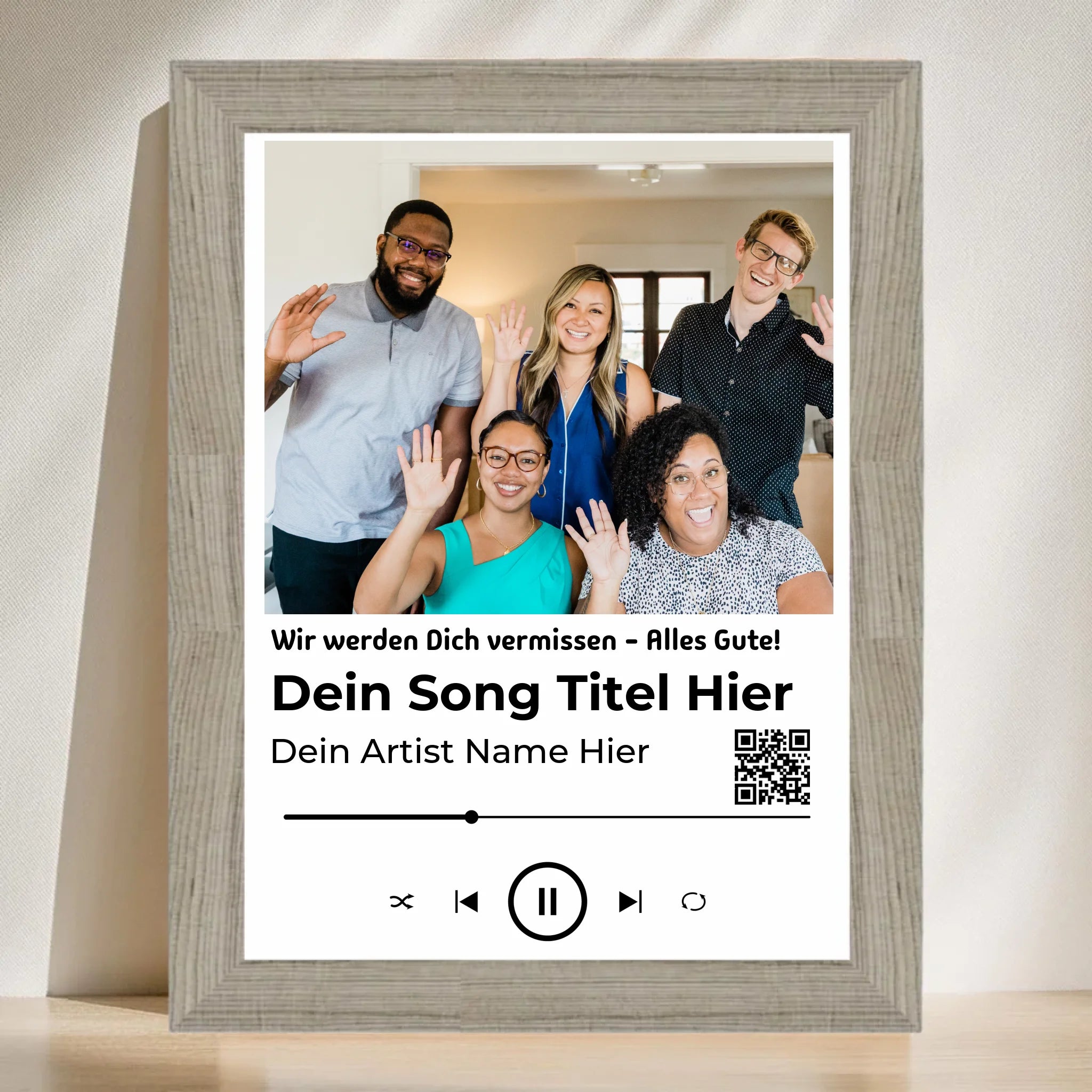 Kollege Abschied Geschenk Musikposter mit Foto - Cantty