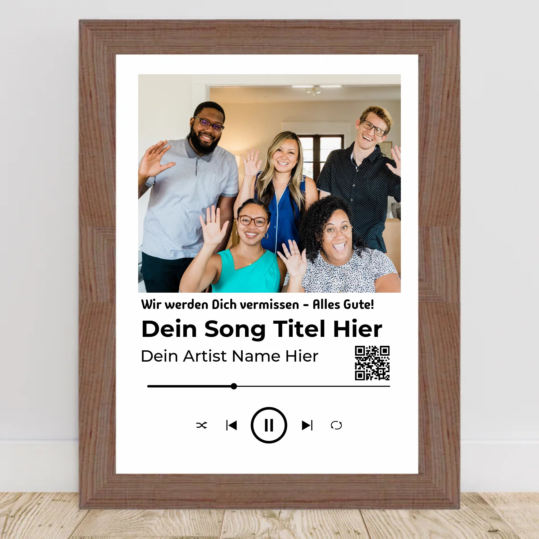 Kollege Abschied Geschenk Musikposter mit Foto - Cantty