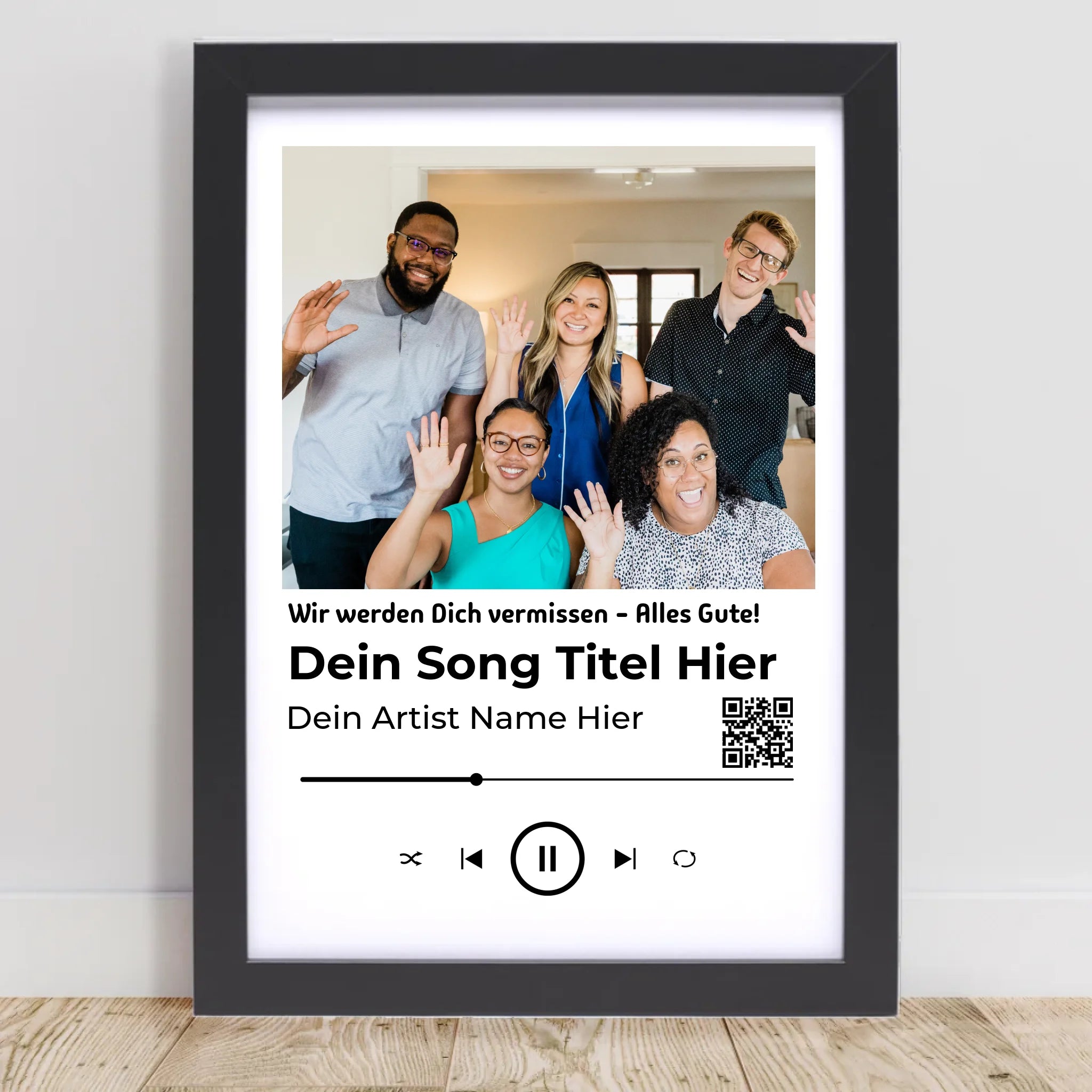Kollege Abschied Geschenk Musikposter mit Foto - Cantty