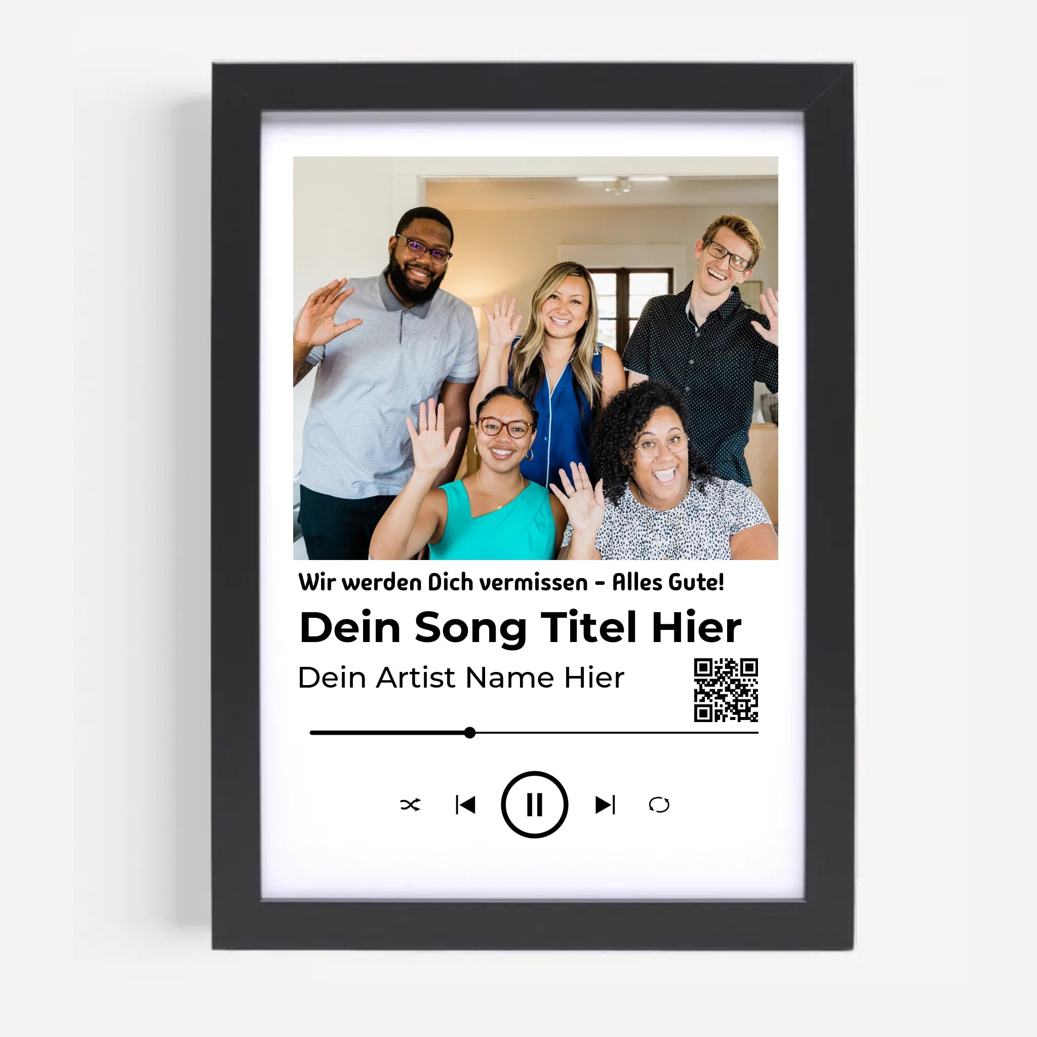 Kollege Abschied Geschenk Musikposter mit Foto - Cantty