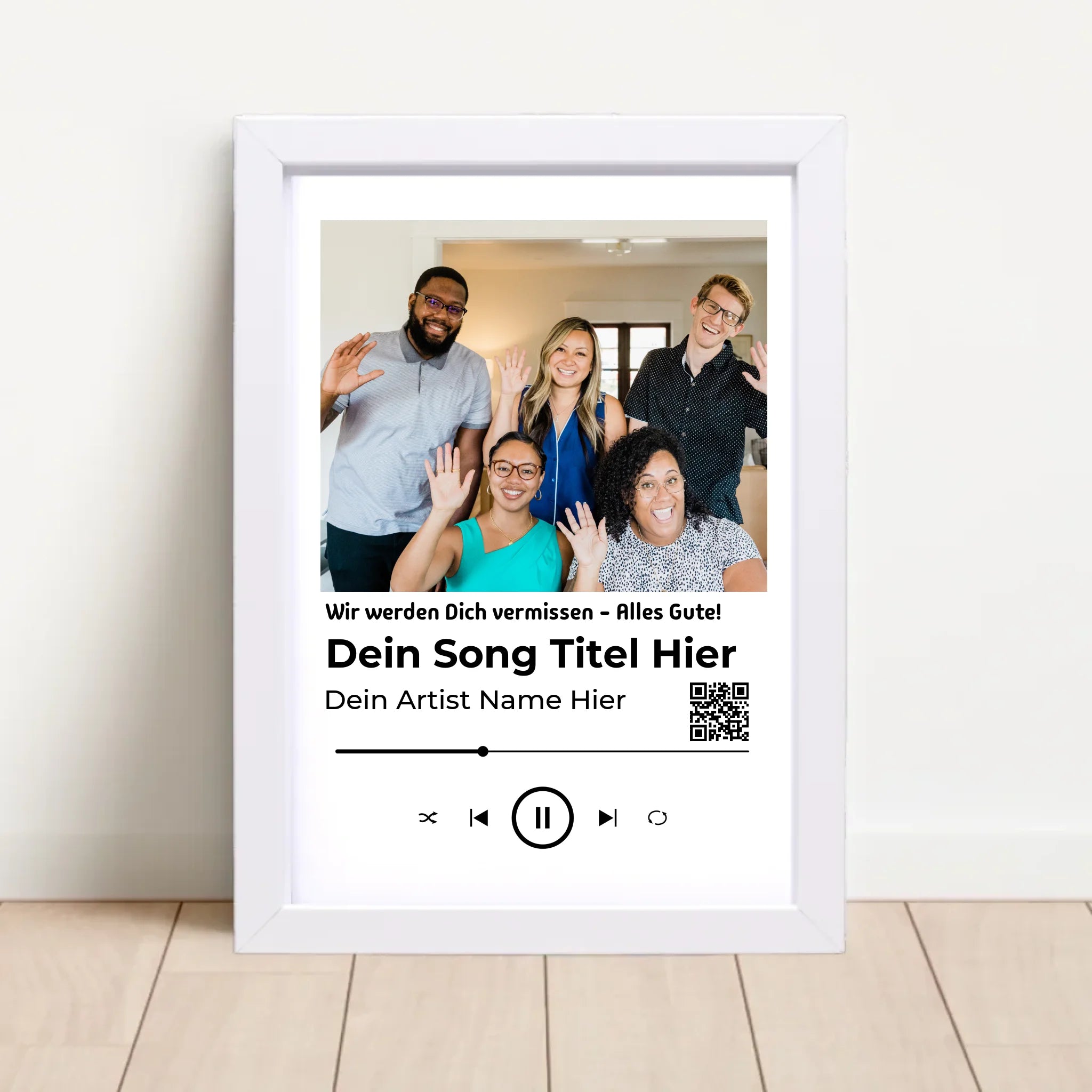 Kollege Abschied Geschenk Musikposter mit Foto - Cantty