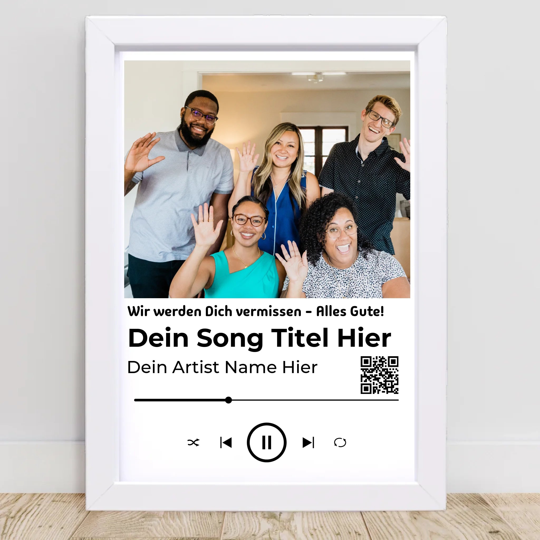 Kollege Abschied Geschenk Musikposter mit Foto - Cantty