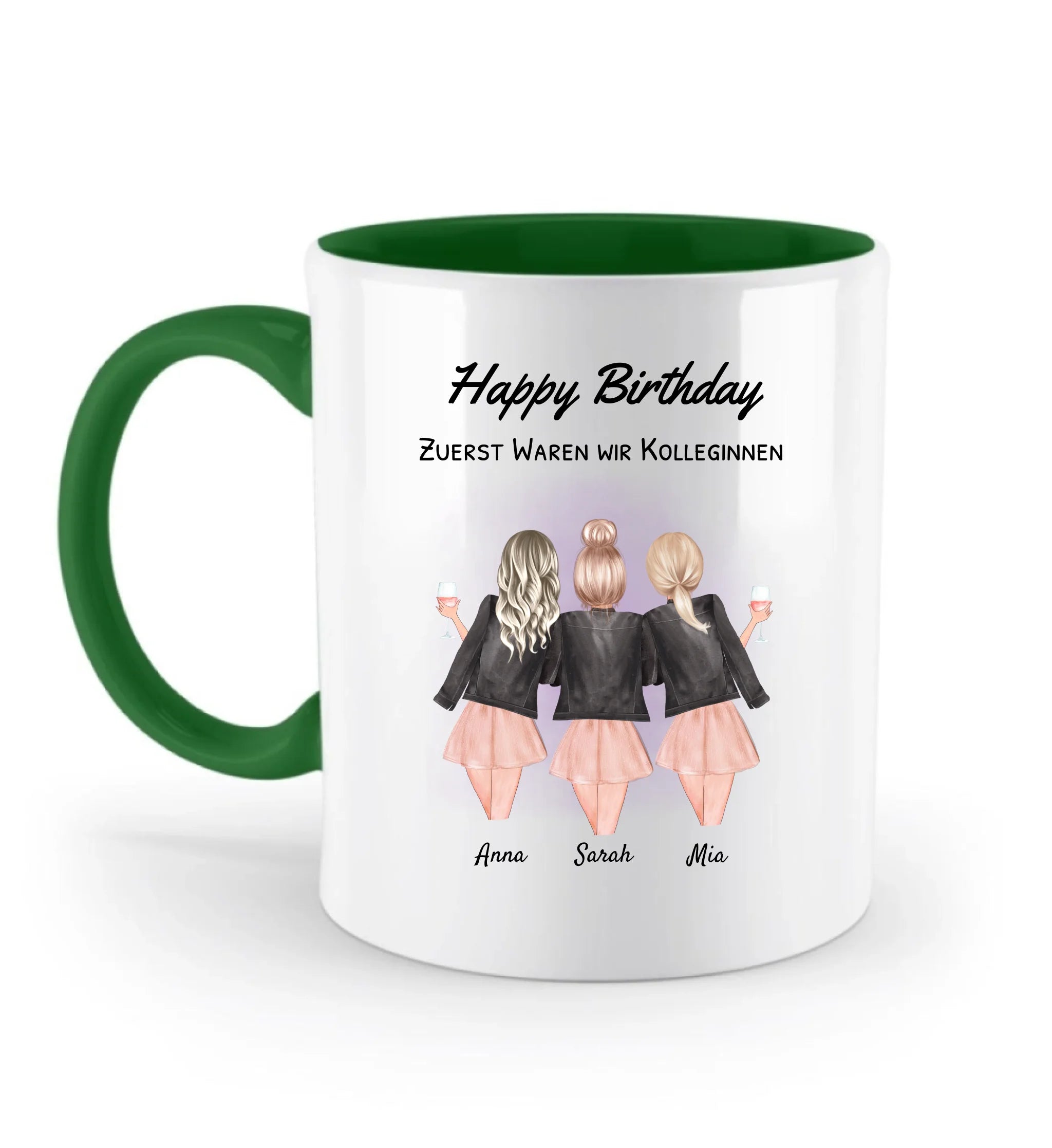 3 Kolleginnen Tasse Geschenk personalisiert - Cantty
