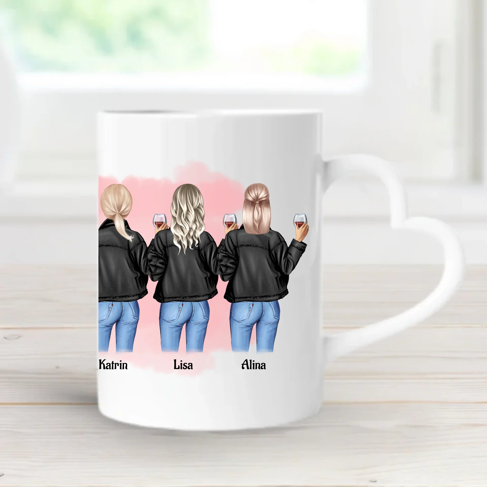 4 Kolleginnen Tasse Geschenk personalisiert - Cantty