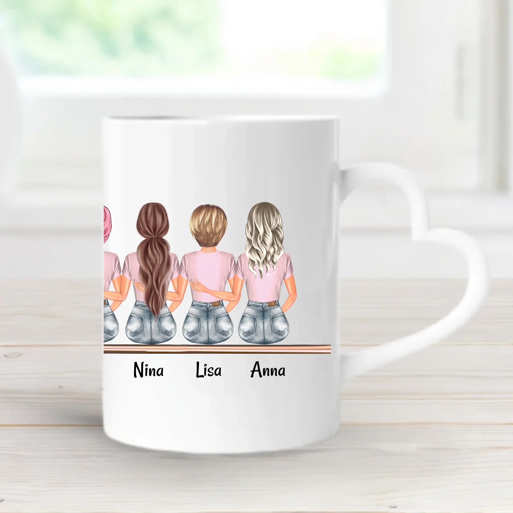 5 Kolleginnen Tasse Geschenk personalisiert - Cantty
