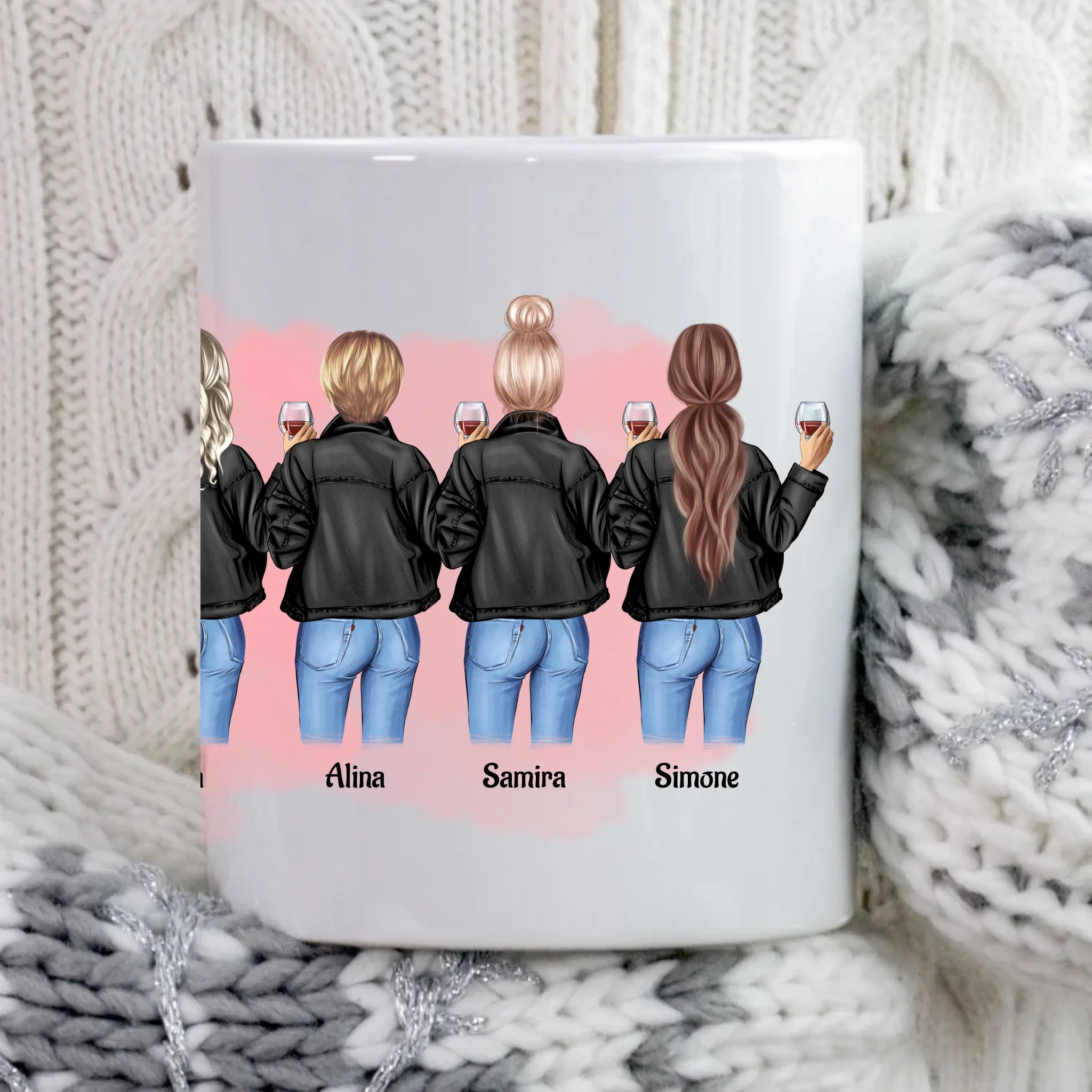 6 Kolleginnen Tasse Geschenk personalisiert - Cantty