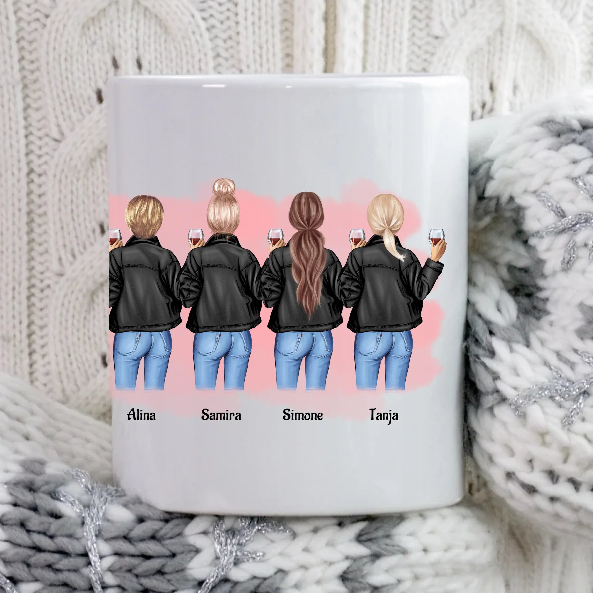 7 Kolleginnen Tasse Geschenk personalisiert - Cantty