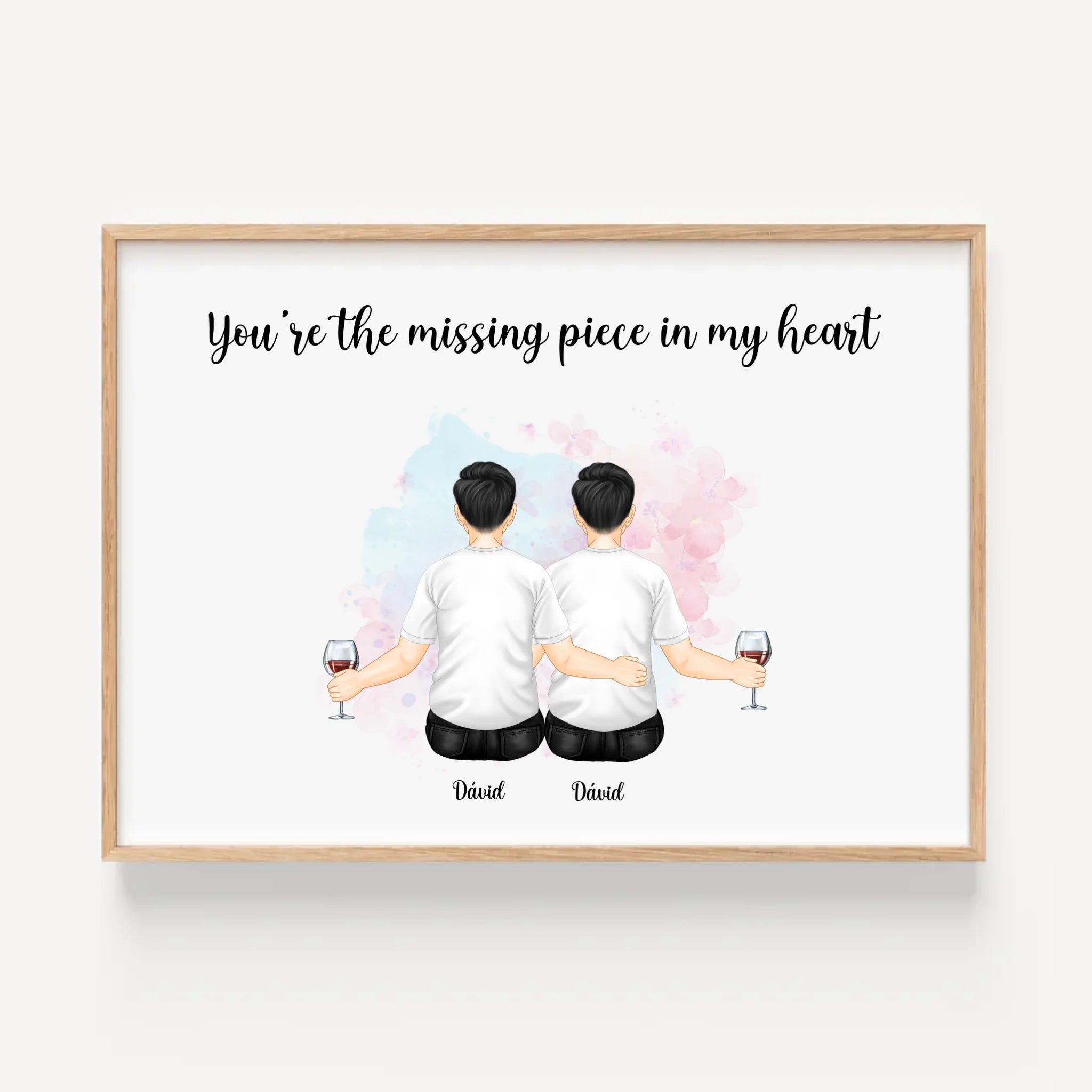 MĂ€nner Paar Geschenk Poster personalisiert - Cantty