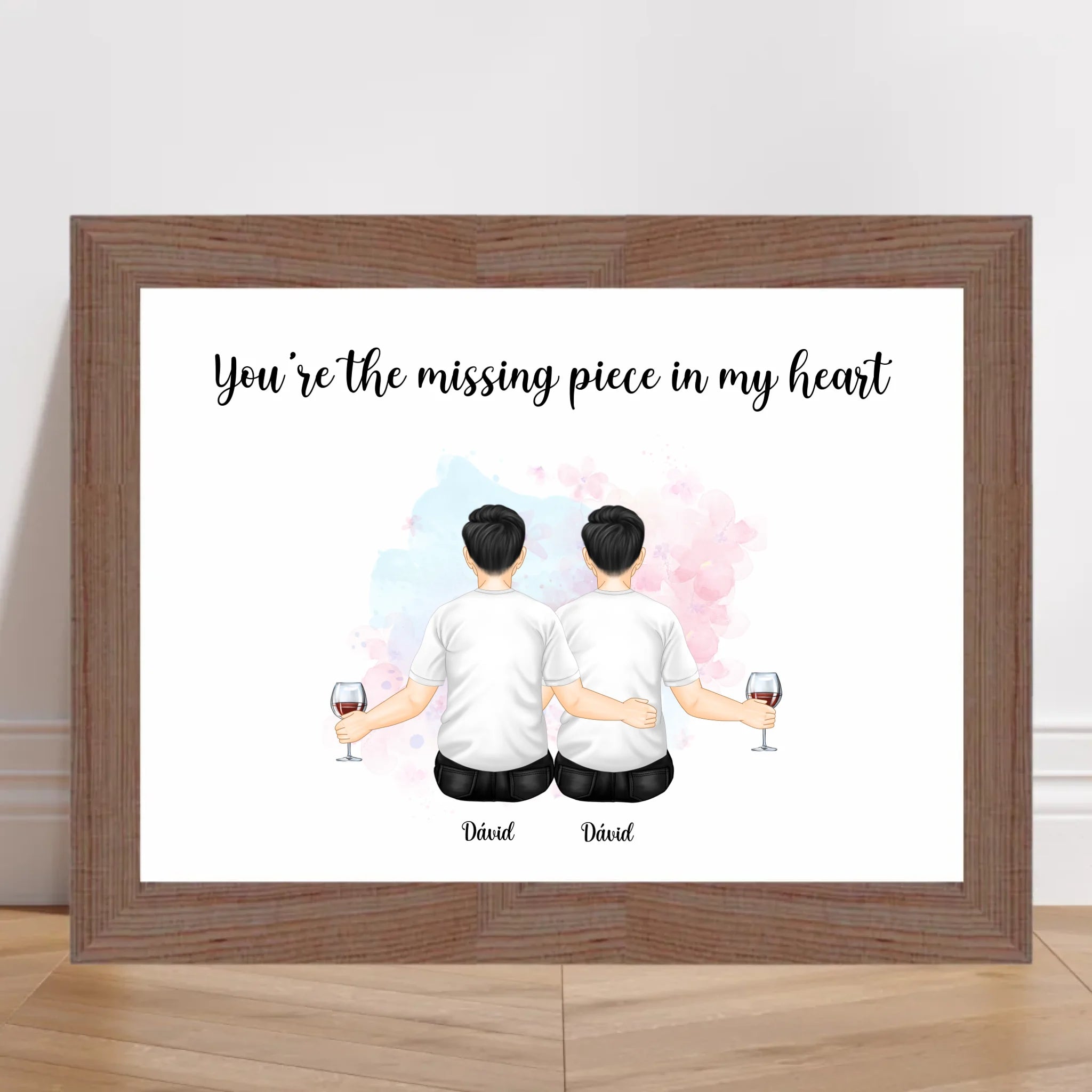 MĂ€nner Paar Geschenk Poster personalisiert - Cantty