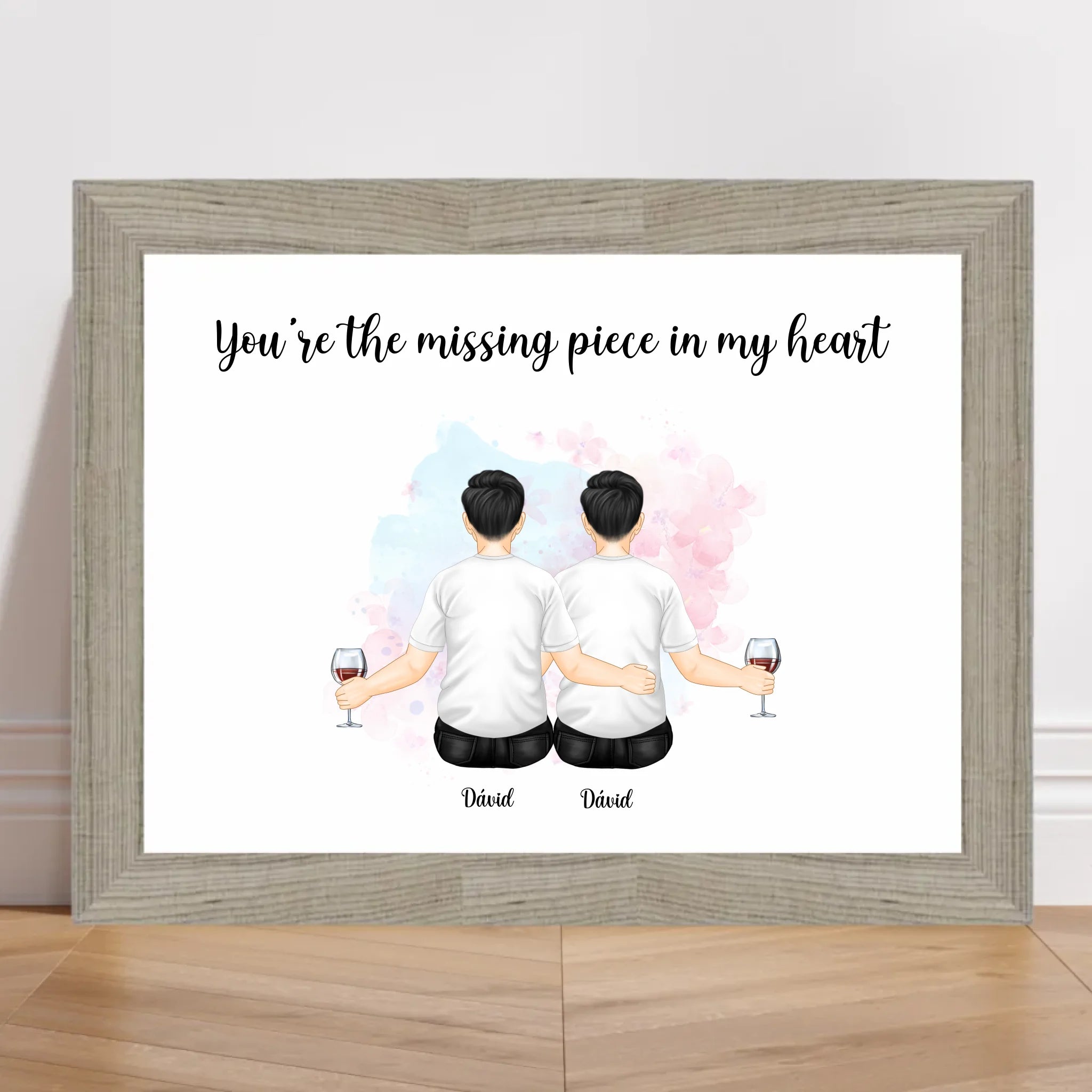 MĂ€nner Paar Geschenk Poster personalisiert - Cantty