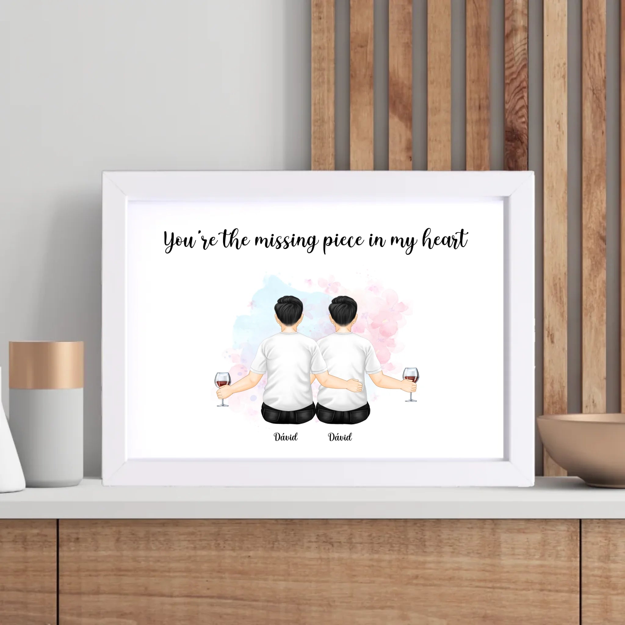 MĂ€nner Paar Geschenk Poster personalisiert - Cantty