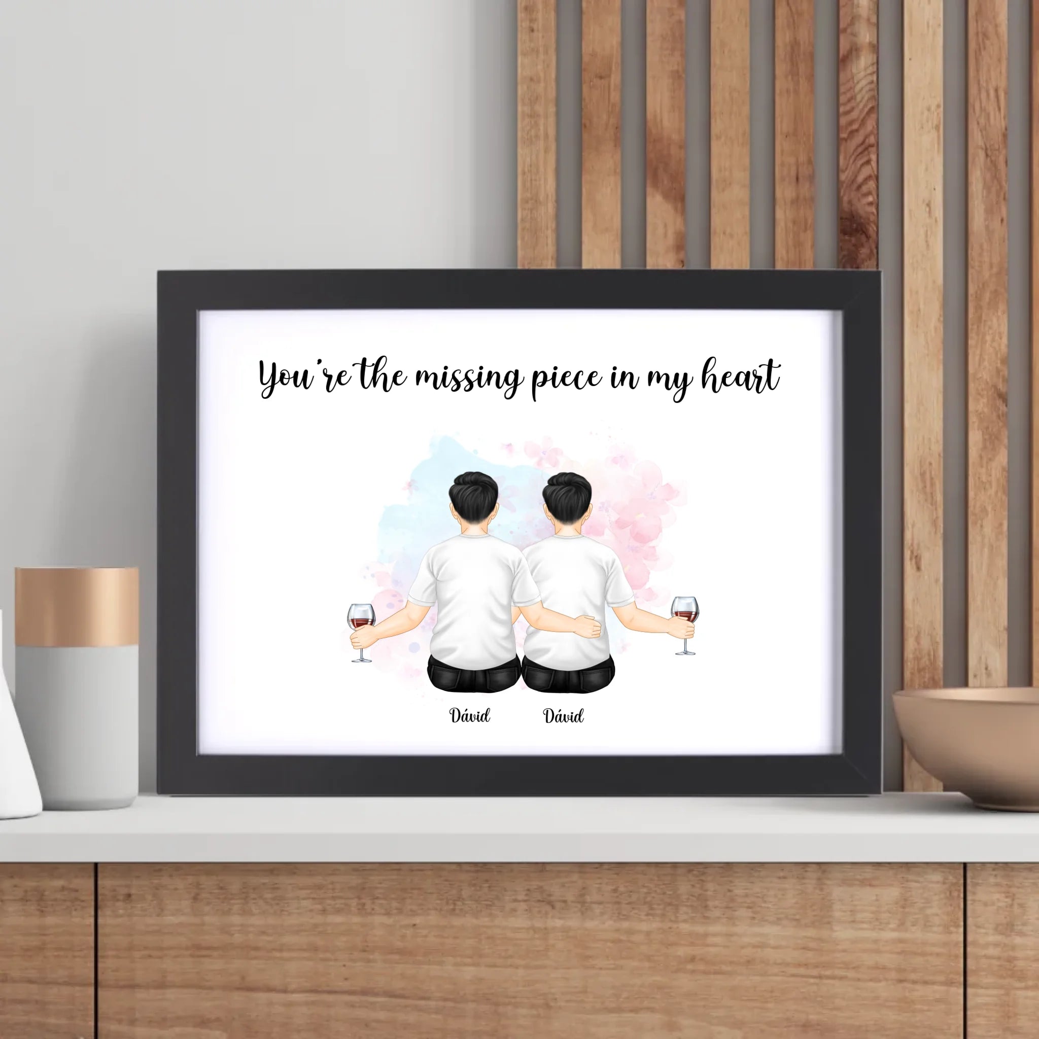 MĂ€nner Paar Geschenk Poster personalisiert - Cantty