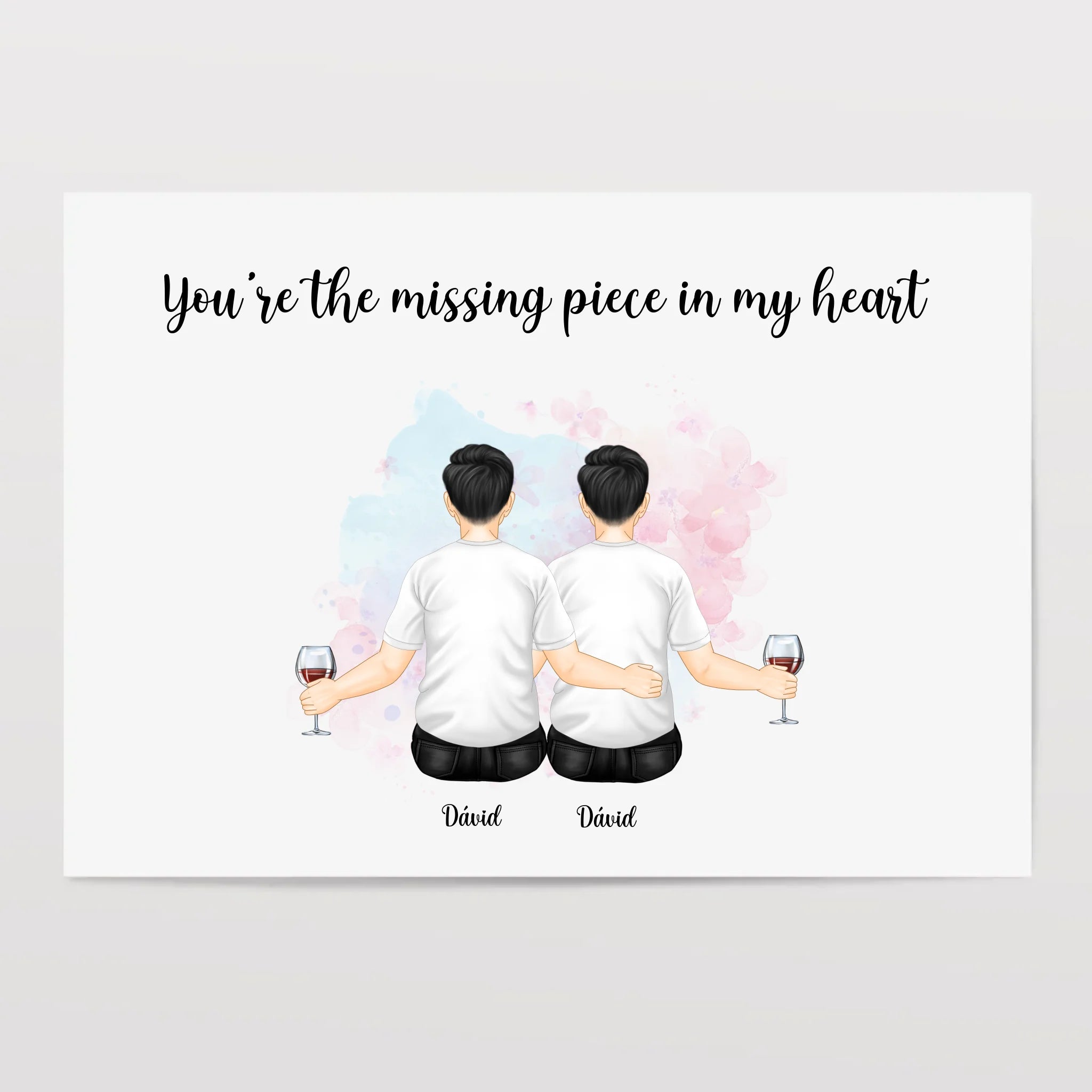 MĂ€nner Paar Geschenk Poster personalisiert - Cantty