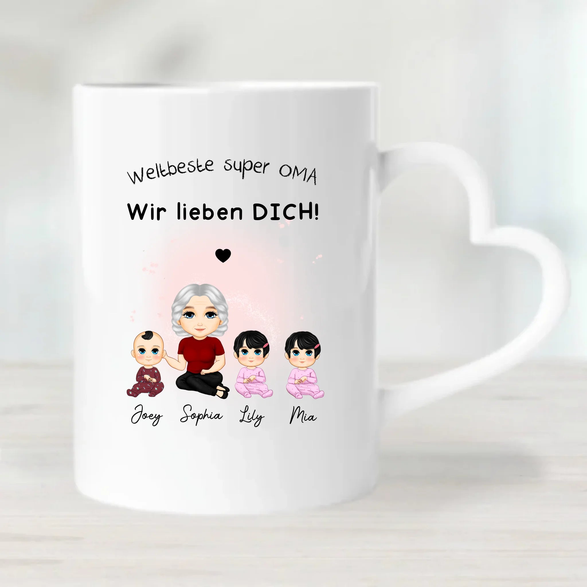 Oma Tasse Geburtstag Geschenk Enkelkinder personalisiert - Cantty