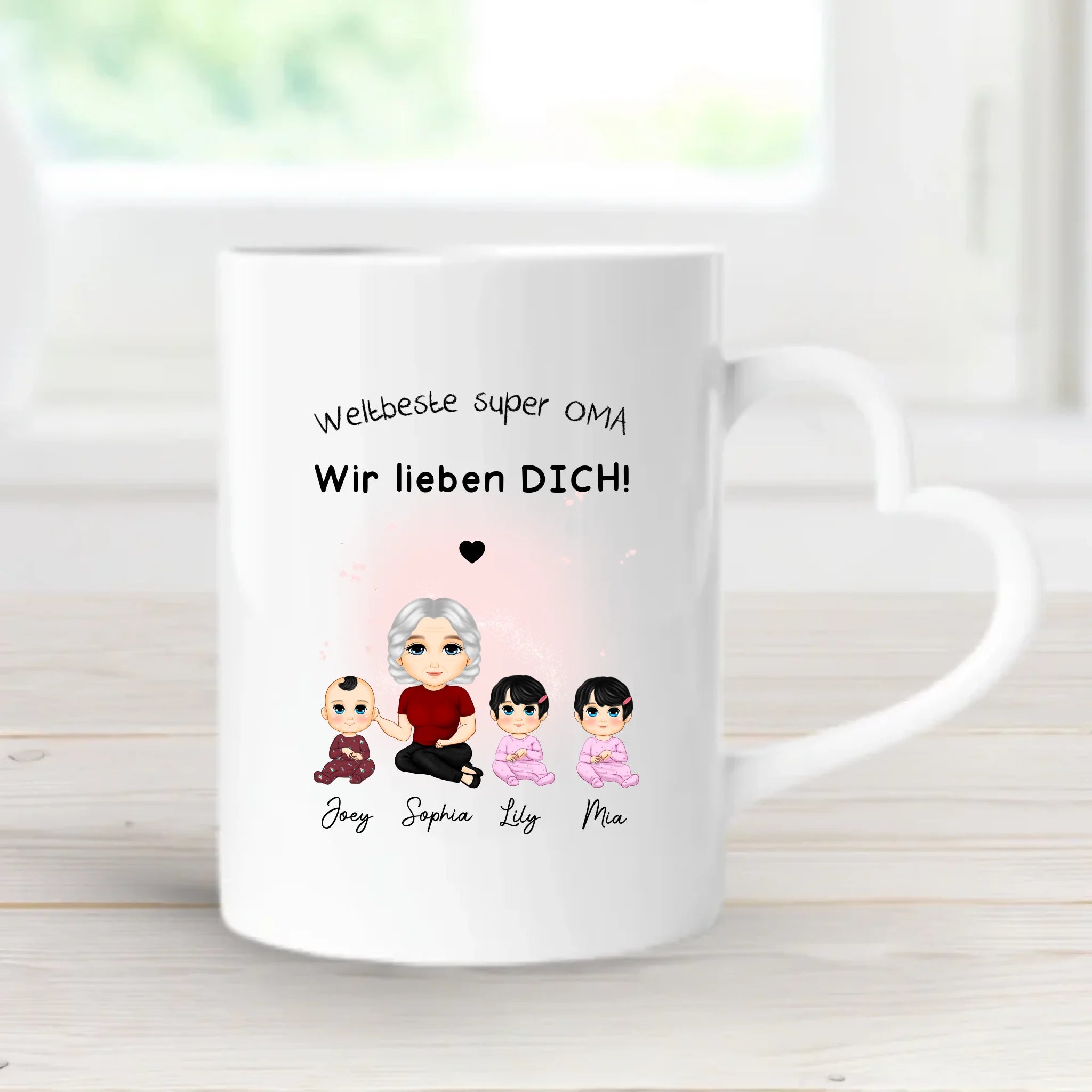 Oma Tasse Geburtstag Geschenk Enkelkinder personalisiert - Cantty