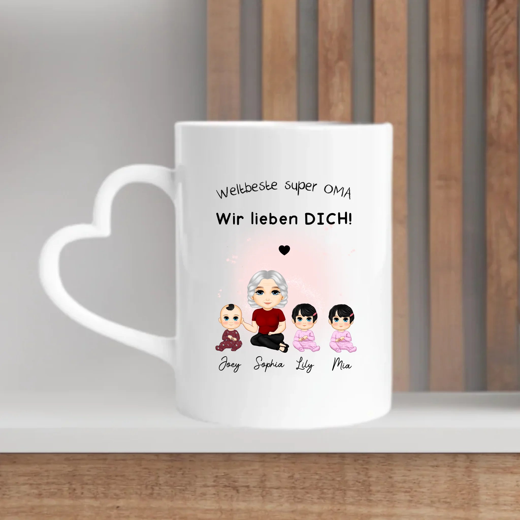 Oma Tasse Geburtstag Geschenk Enkelkinder personalisiert - Cantty