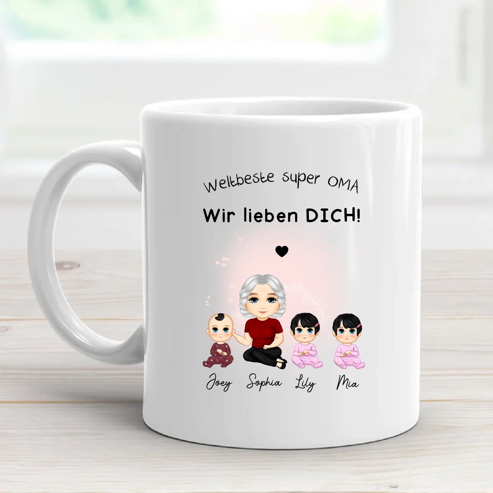 Oma Tasse Geburtstag Geschenk Enkelkinder personalisiert - Cantty