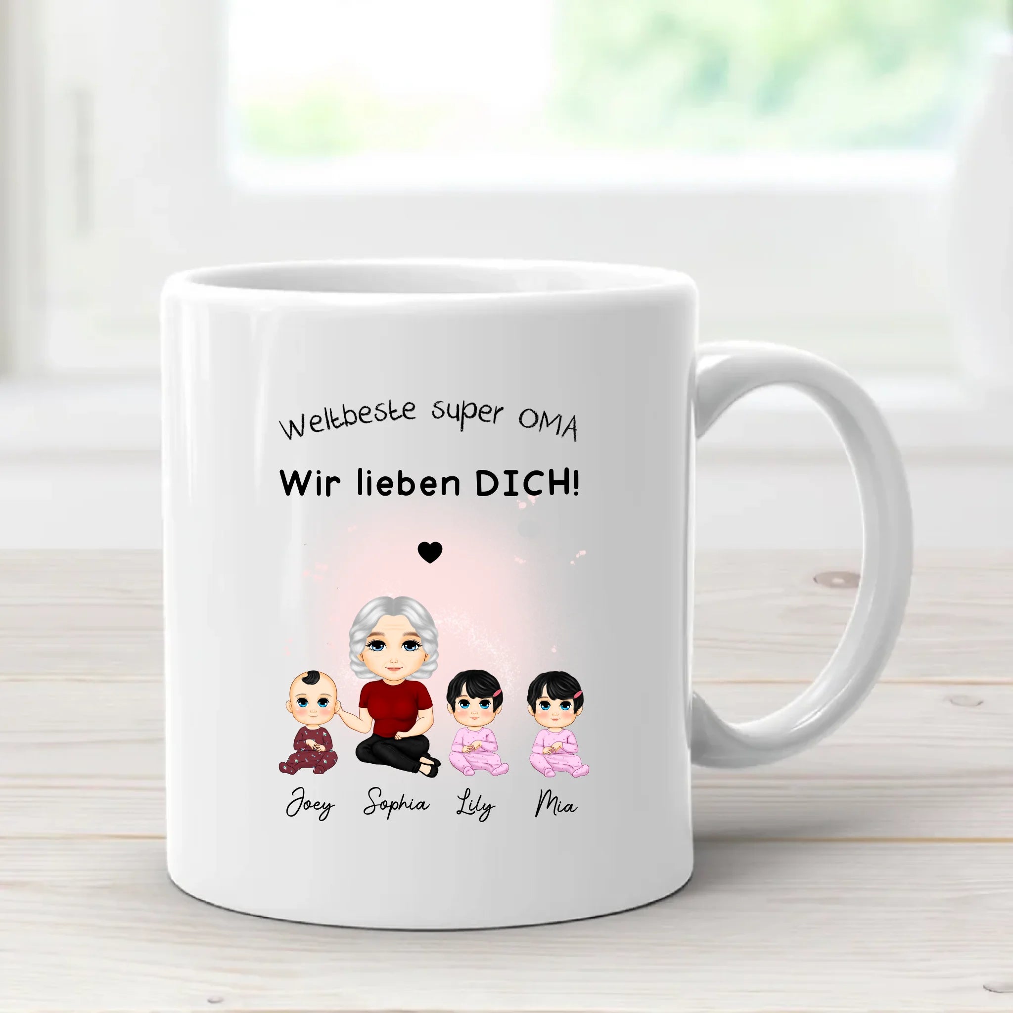 Oma Tasse Geburtstag Geschenk Enkelkinder personalisiert - Cantty