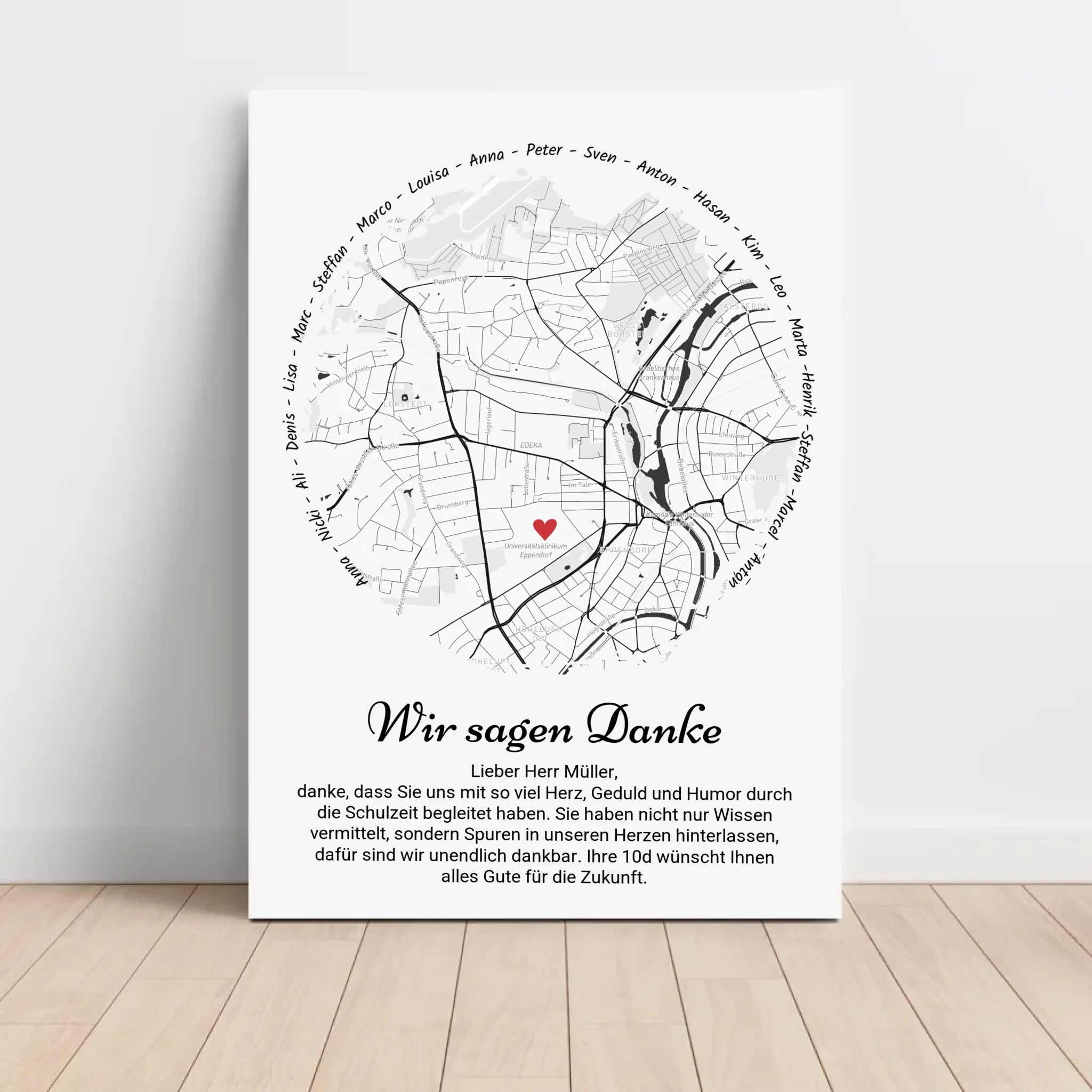 Lehrer Abschied Gruppengeschenk Poster personalisiert - Cantty