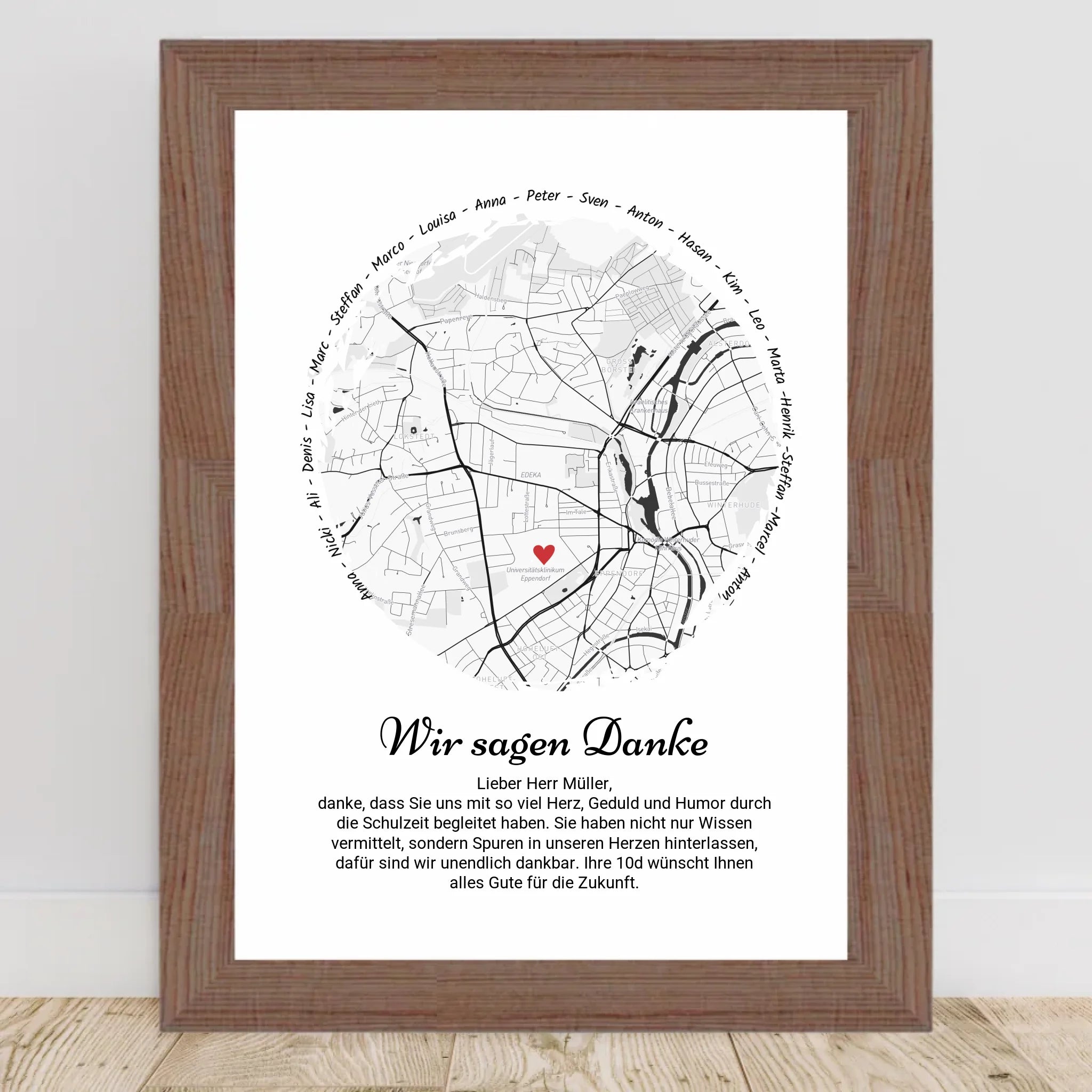 Lehrer Abschied Gruppengeschenk Poster personalisiert - Cantty