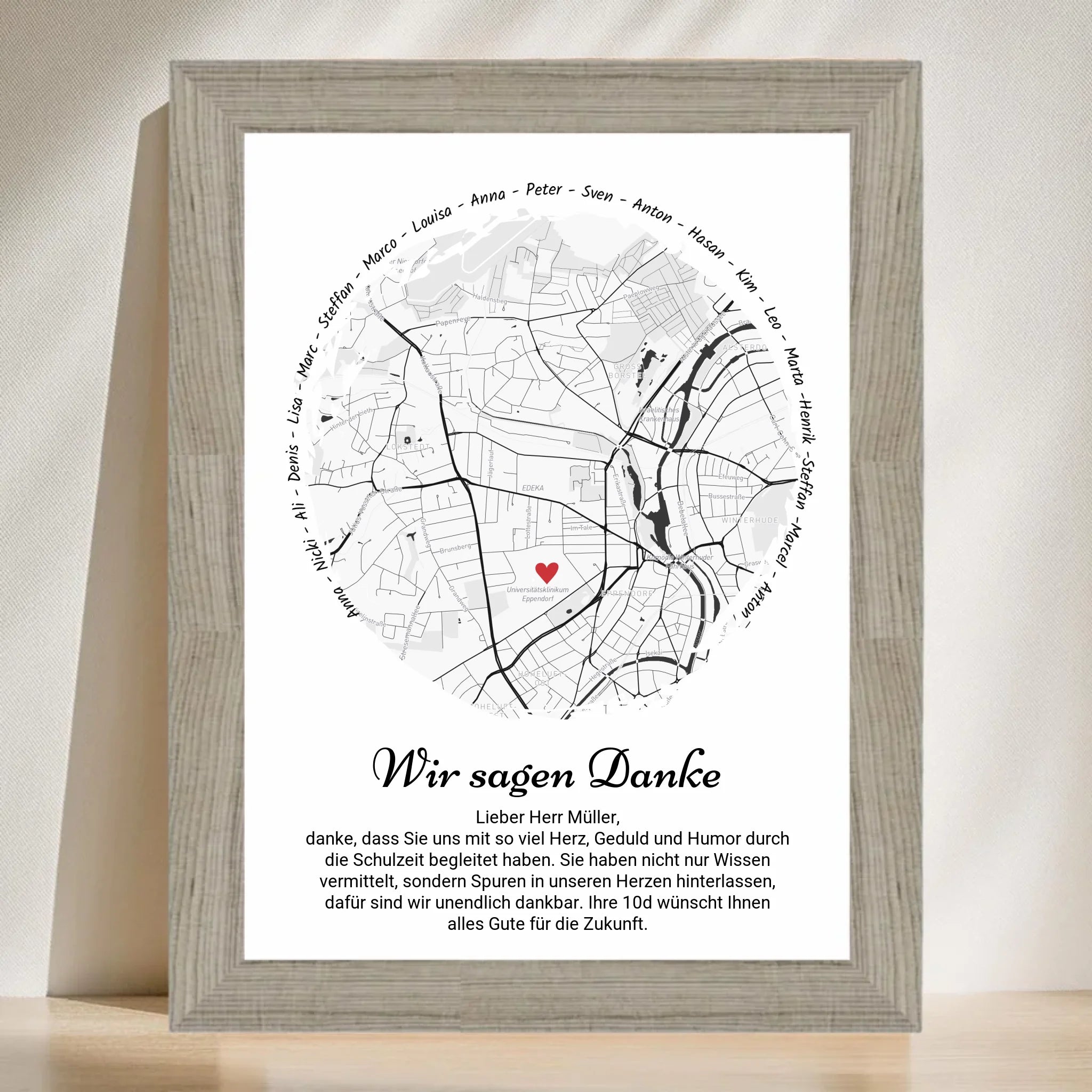 Lehrer Abschied Gruppengeschenk Poster personalisiert - Cantty