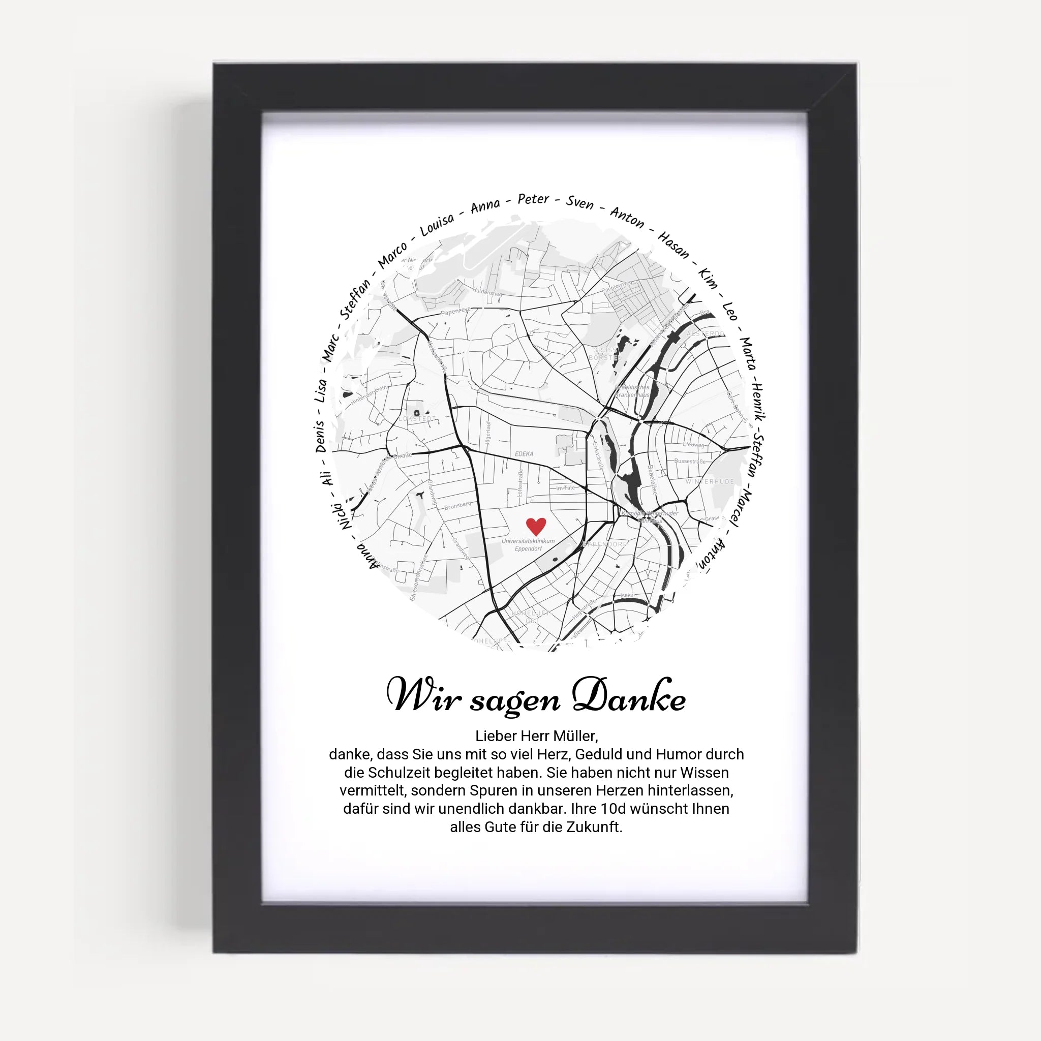 Lehrer Abschied Gruppengeschenk Poster personalisiert - Cantty