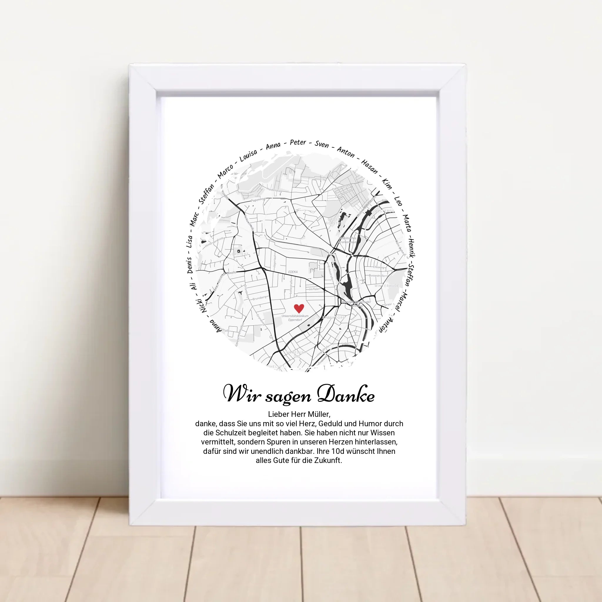 Lehrer Abschied Gruppengeschenk Poster personalisiert - Cantty