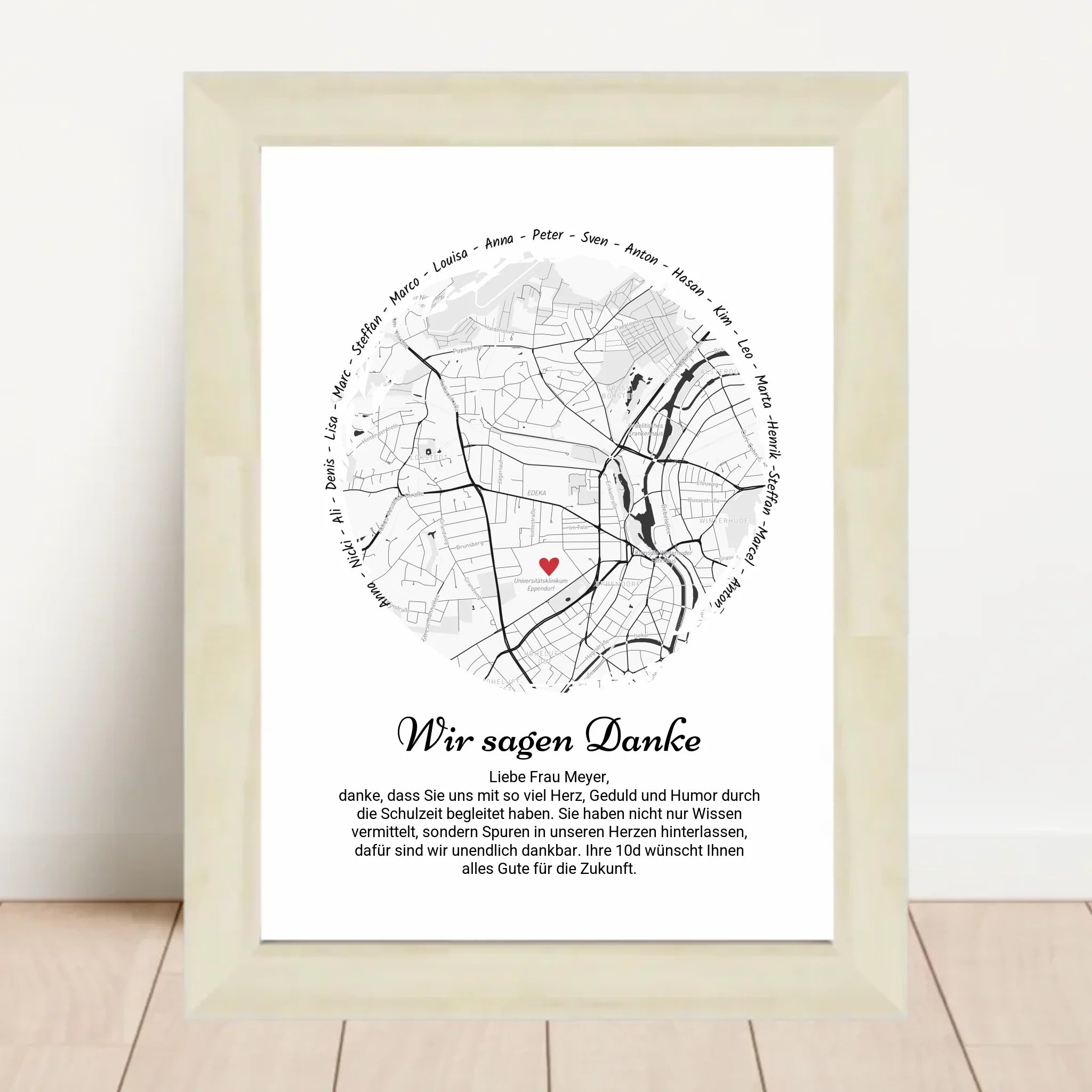 Lehrerin Abschied Gruppengeschenk Poster personalisiert - Cantty