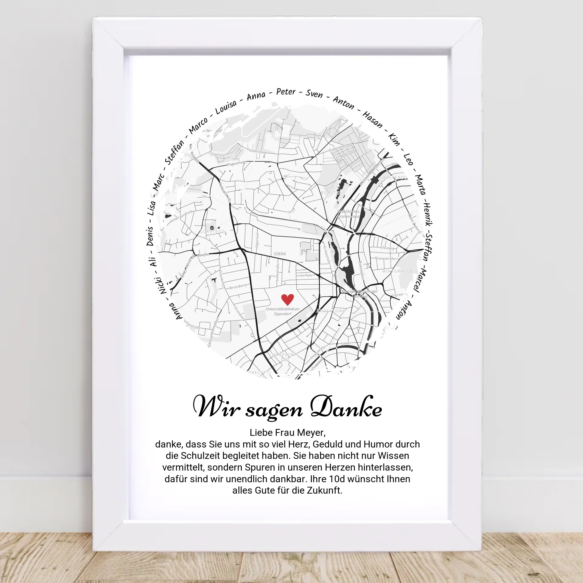 Lehrerin Abschied Gruppengeschenk Poster personalisiert - Cantty