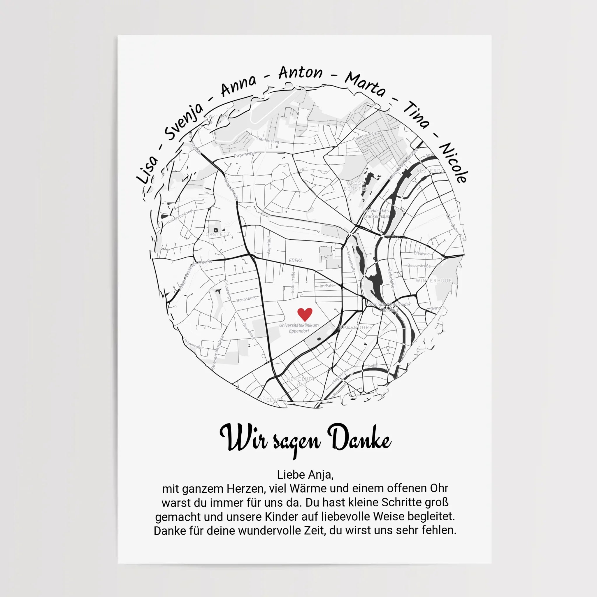 Erzieherin Abschied Gruppengeschenk Poster Kita & Krippe personalisiert - Cantty