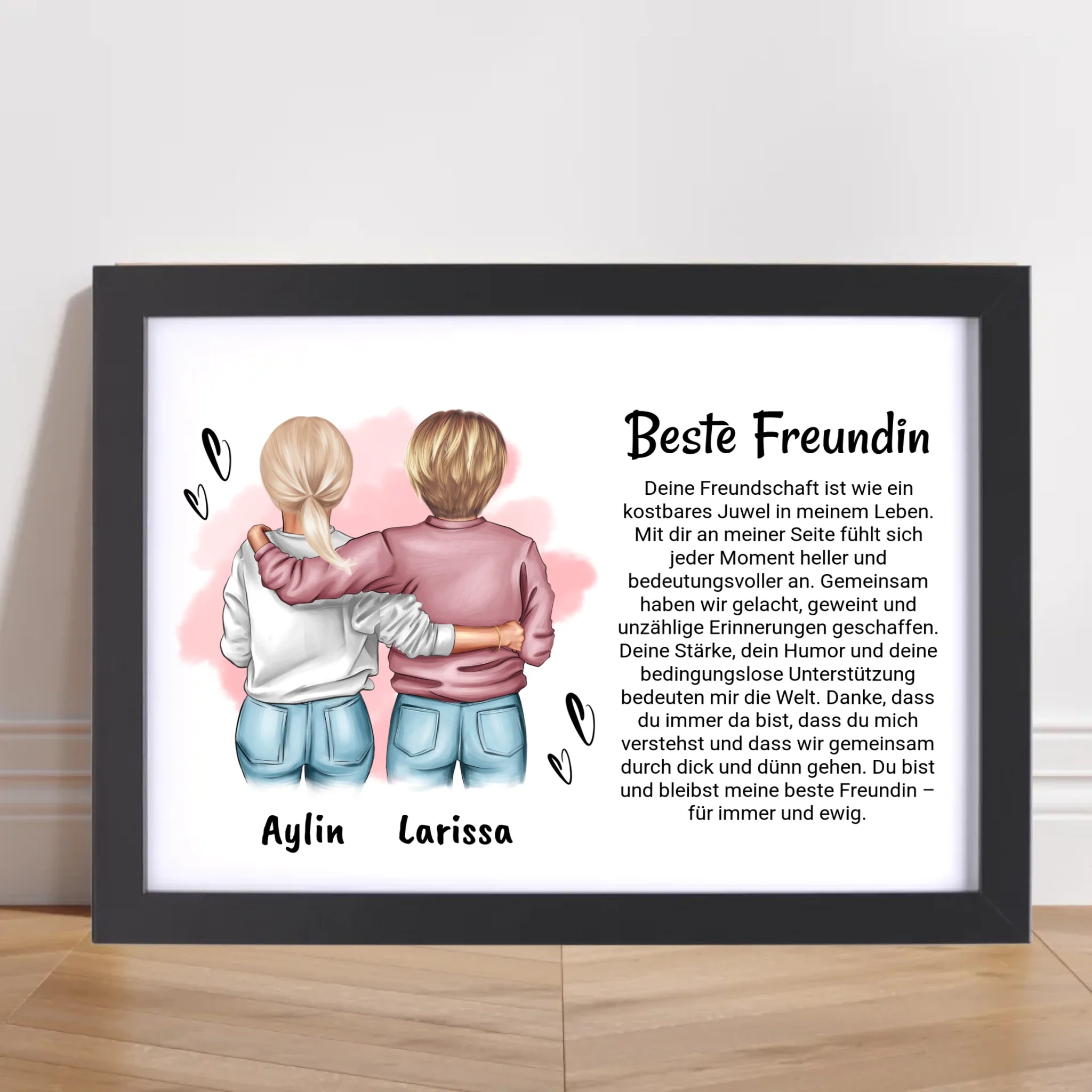 Beste Freundin Bild Poster Karte Geschenk personalisiert - Cantty