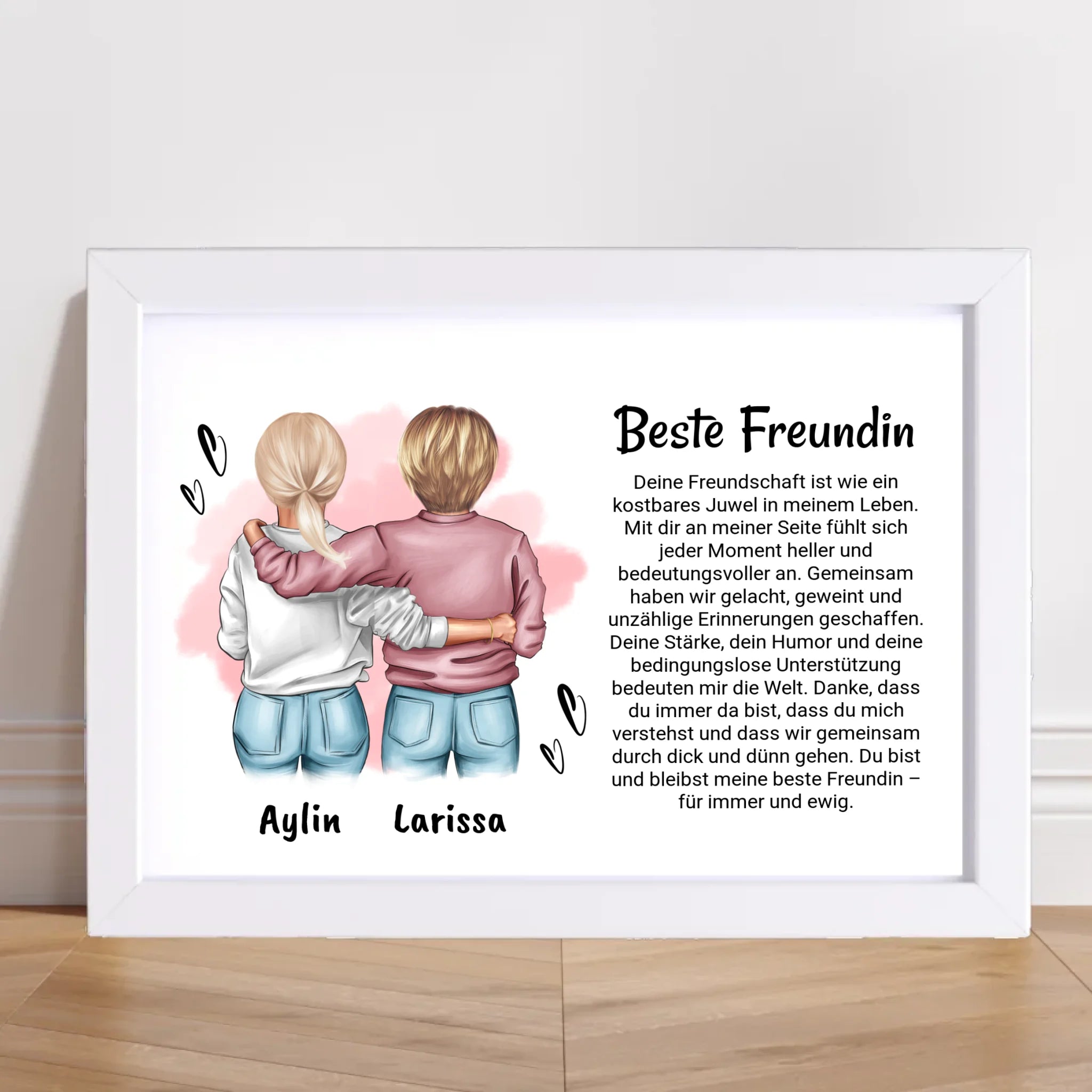 Beste Freundin Bild Poster Karte Geschenk personalisiert - Cantty