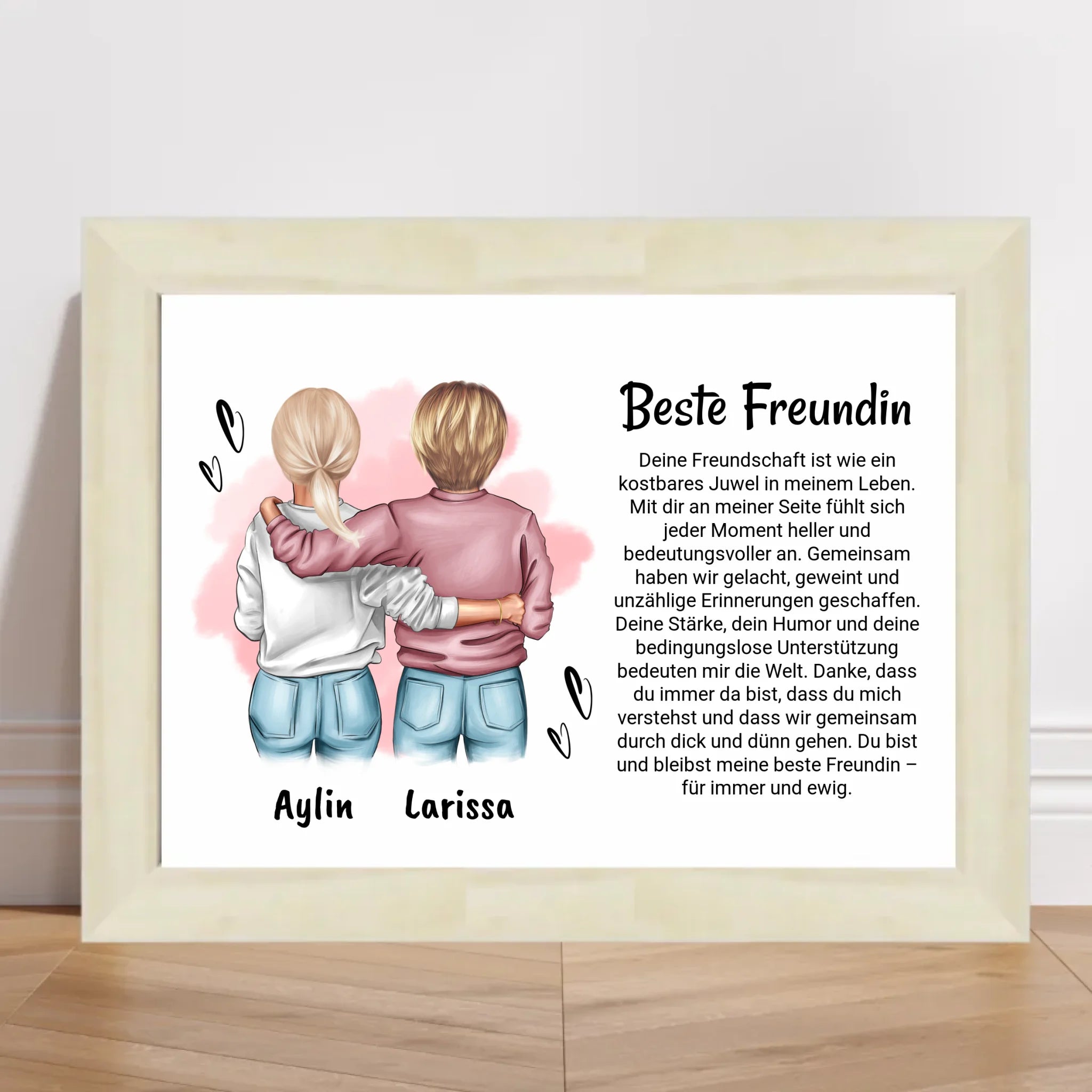 Beste Freundin Bild Poster Karte Geschenk personalisiert - Cantty