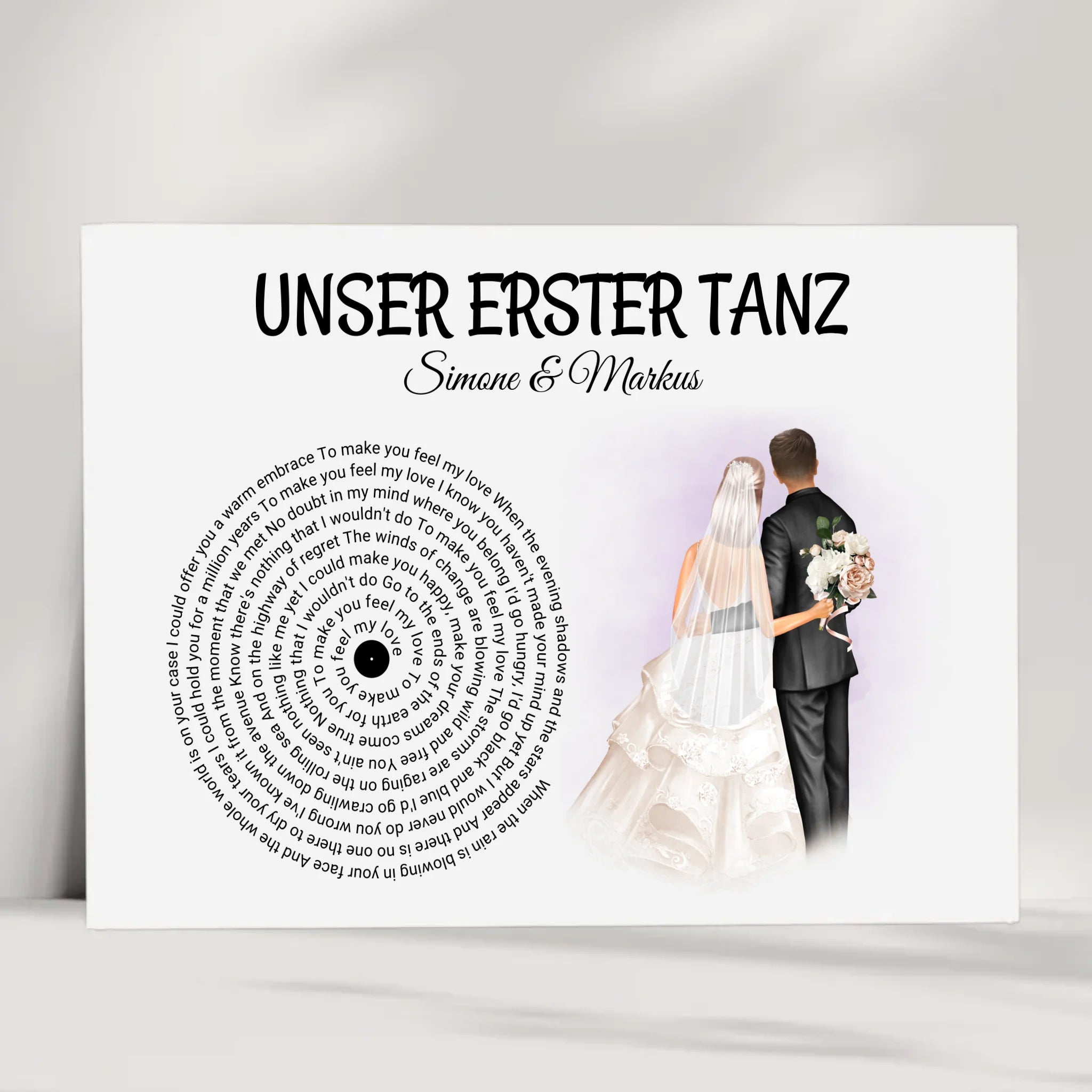 Hochzeit erster Tanz Jahrestag & Hochzeitstag Jubiläum Andenken Bild Geschenk - Cantty