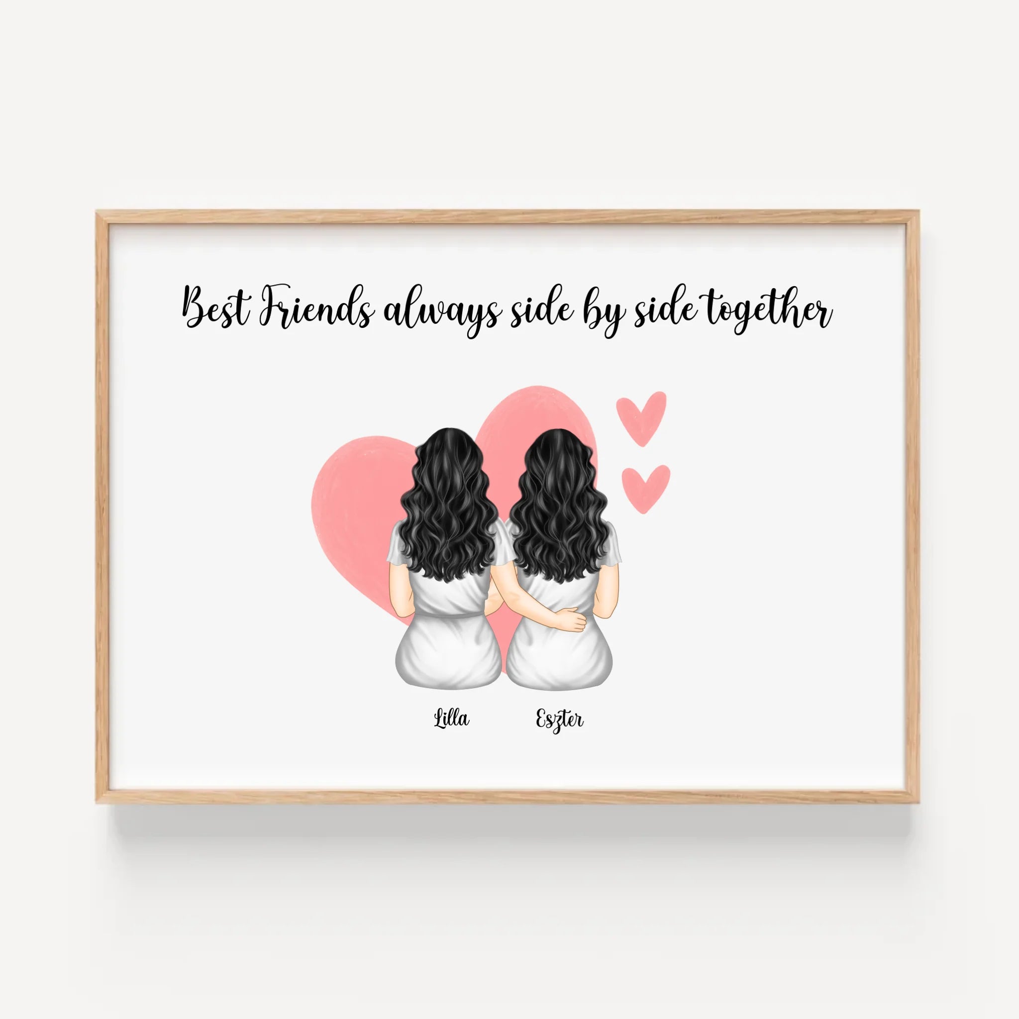 Beste Freunde Geschenk Freundschaftsbild Poster personalisiert - Cantty