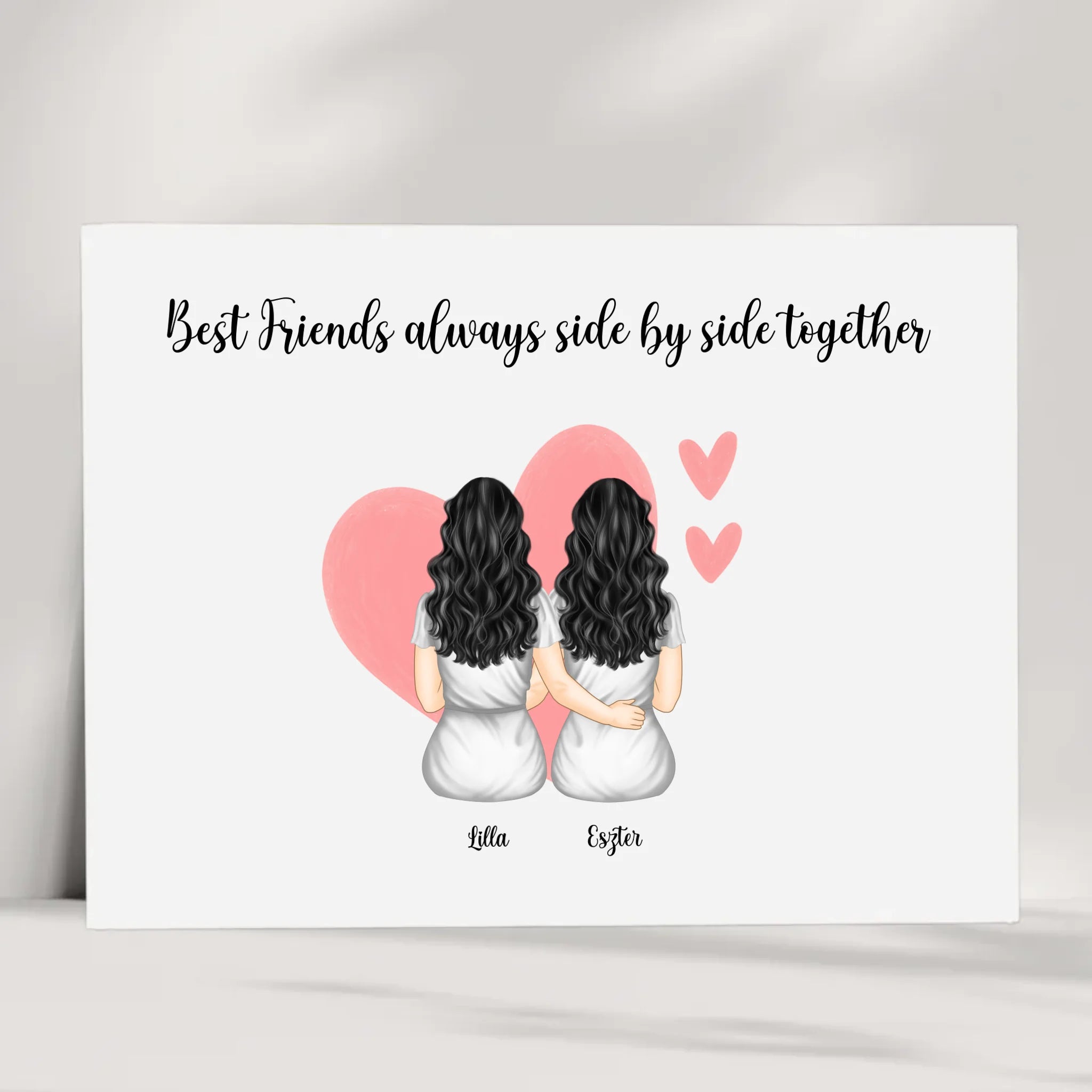Beste Freunde Geschenk Freundschaftsbild Poster personalisiert - Cantty