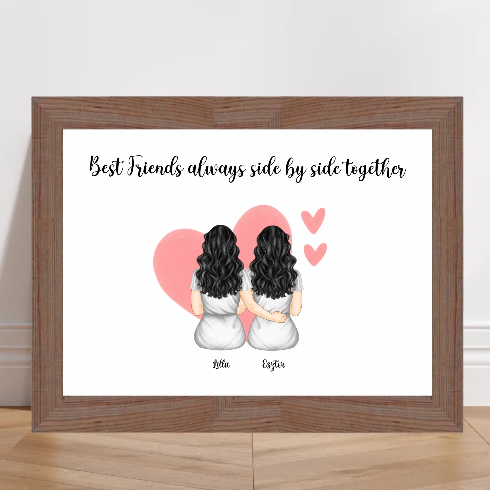 Beste Freunde Geschenk Freundschaftsbild Poster personalisiert - Cantty