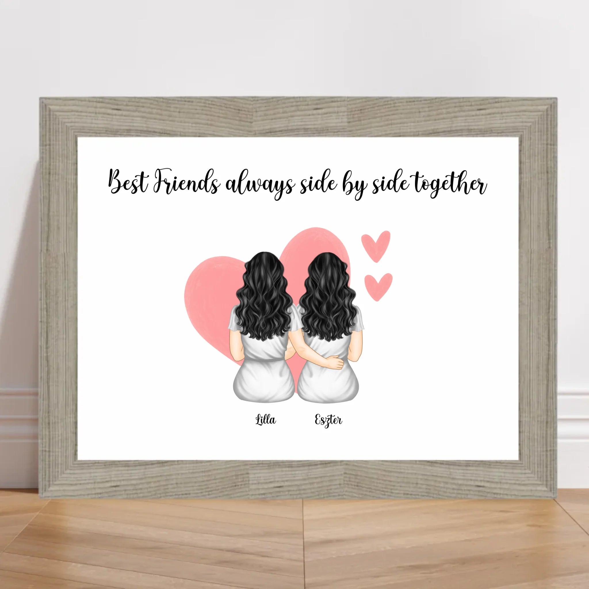 Beste Freunde Geschenk Freundschaftsbild Poster personalisiert - Cantty
