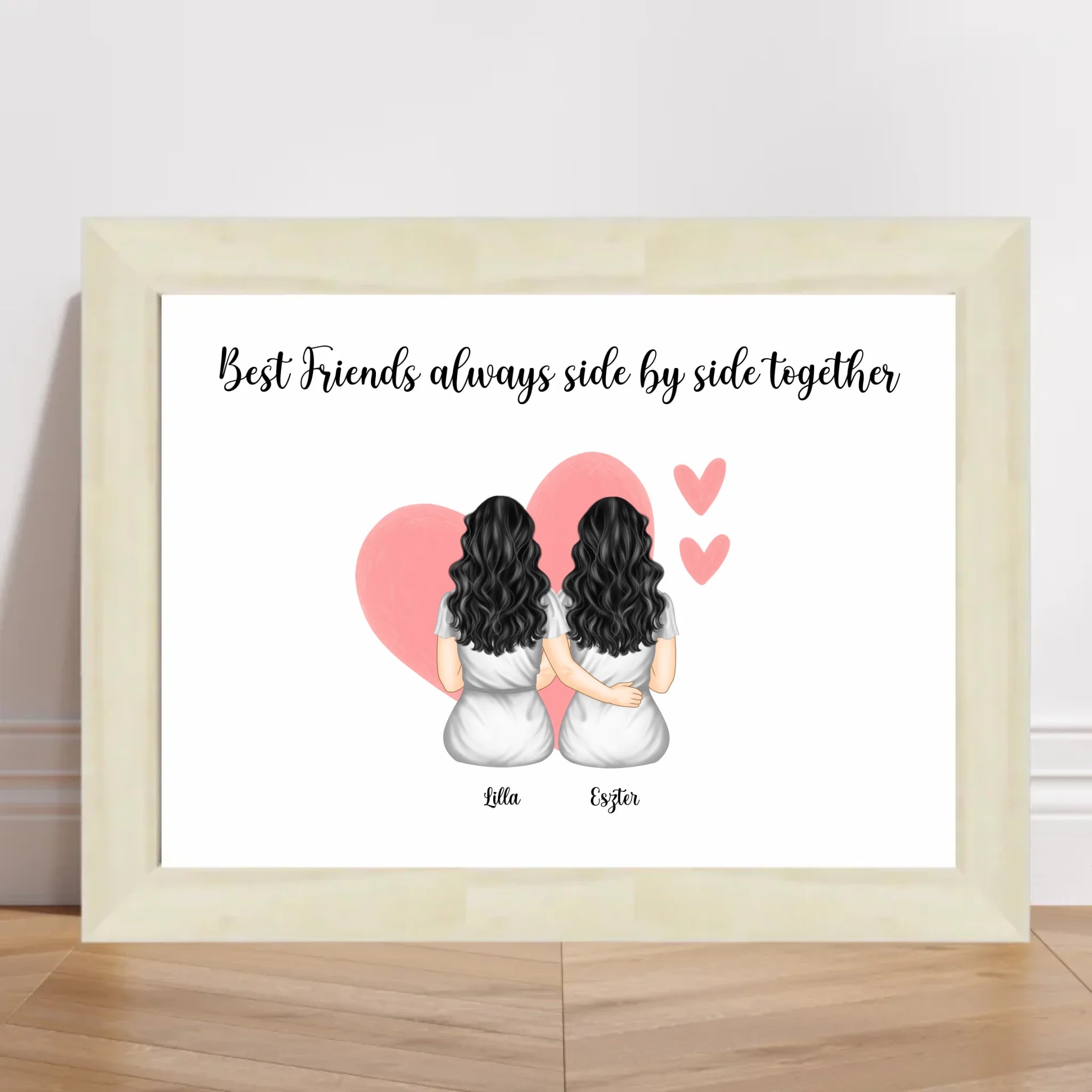 Beste Freunde Geschenk Freundschaftsbild Poster personalisiert - Cantty