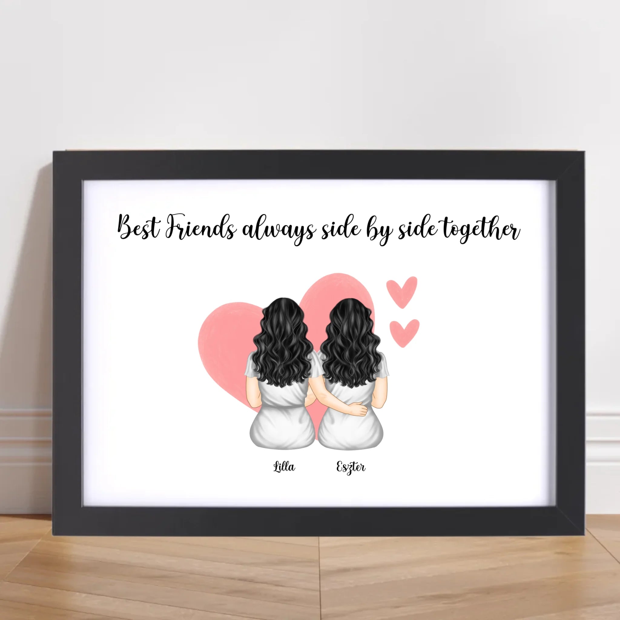 Beste Freunde Geschenk Freundschaftsbild Poster personalisiert - Cantty